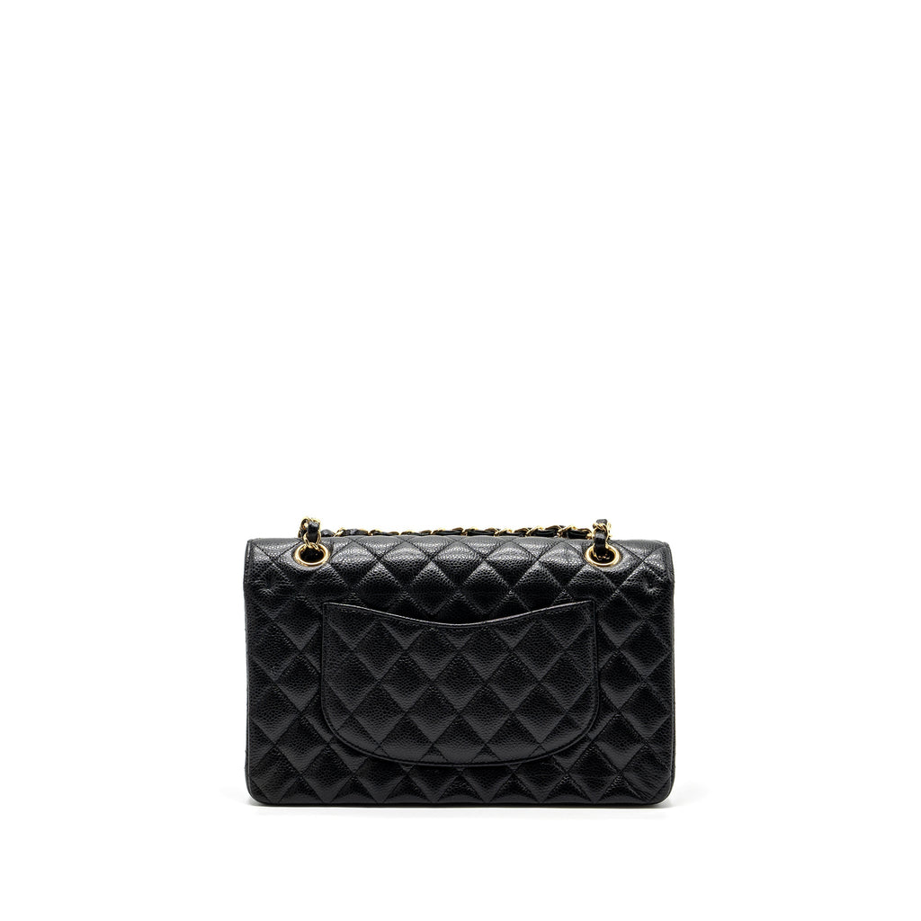 CHANEL MEDIUM CLASSIC DOUBLE FLAP BAG CAVIAR BLACK GHW