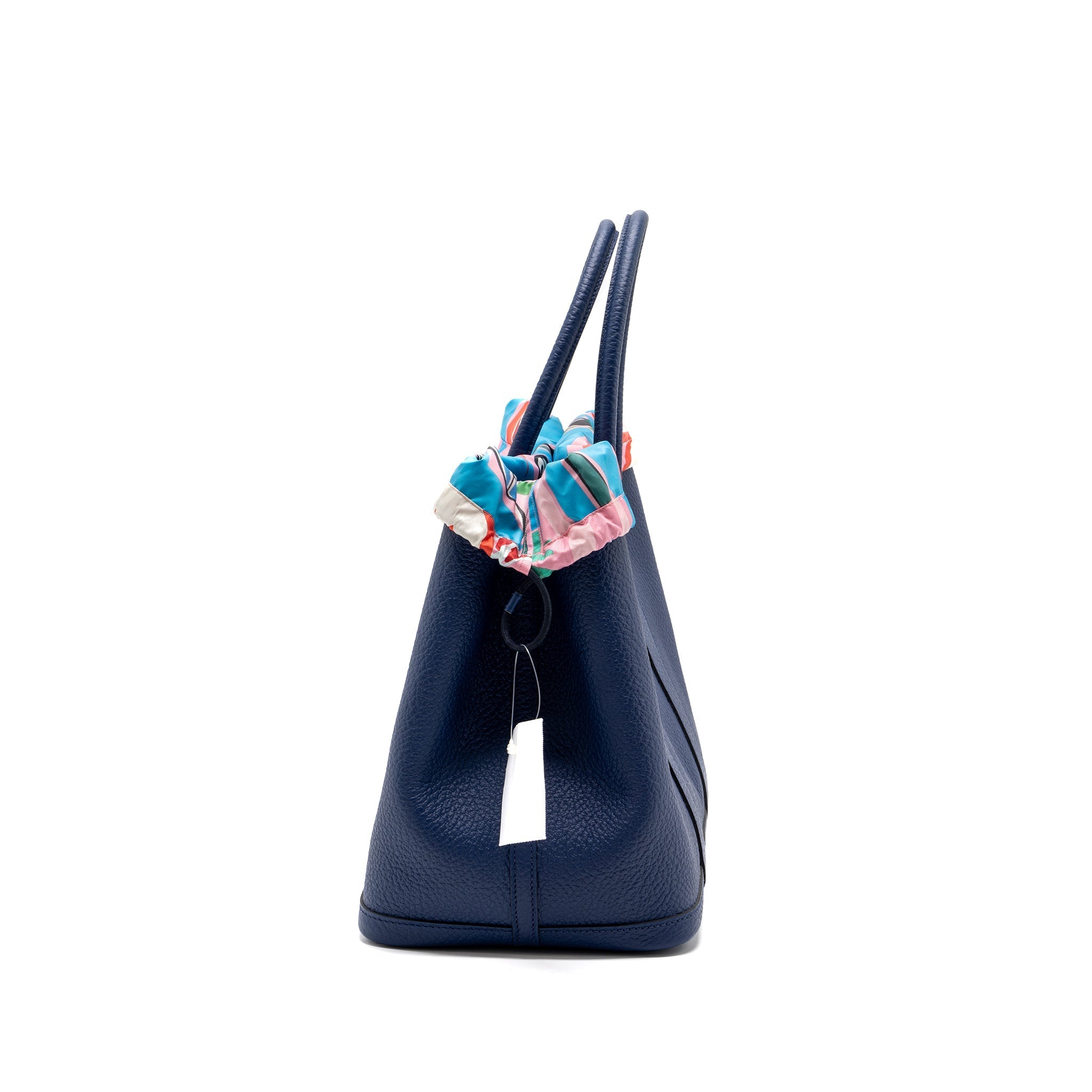 HERMES GARDEN POUCH 36 COUNTRY/SOIE TECH BLUE SAPHIR/PINK/BLUE AZTEQUE