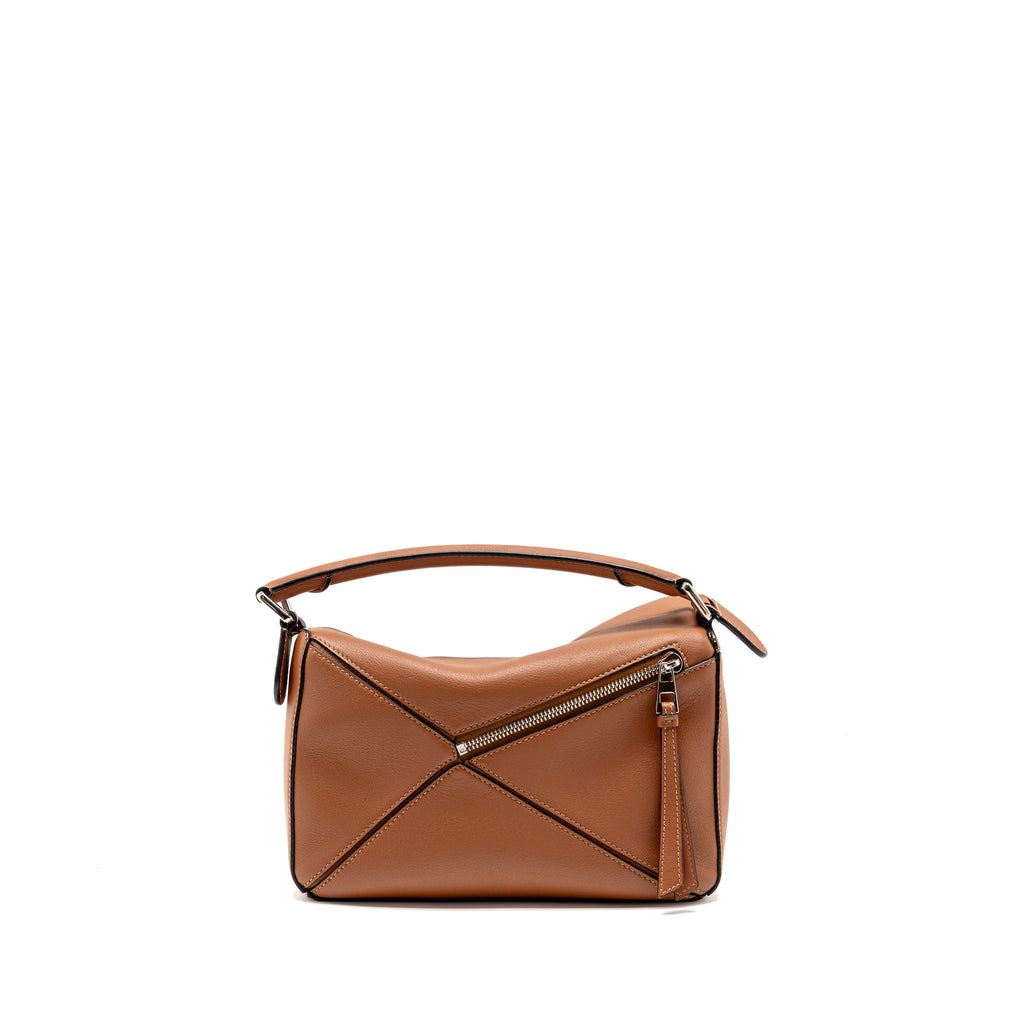 LOEWE SMALL PUZZLE BAG CALFSKIN TAN GHW
