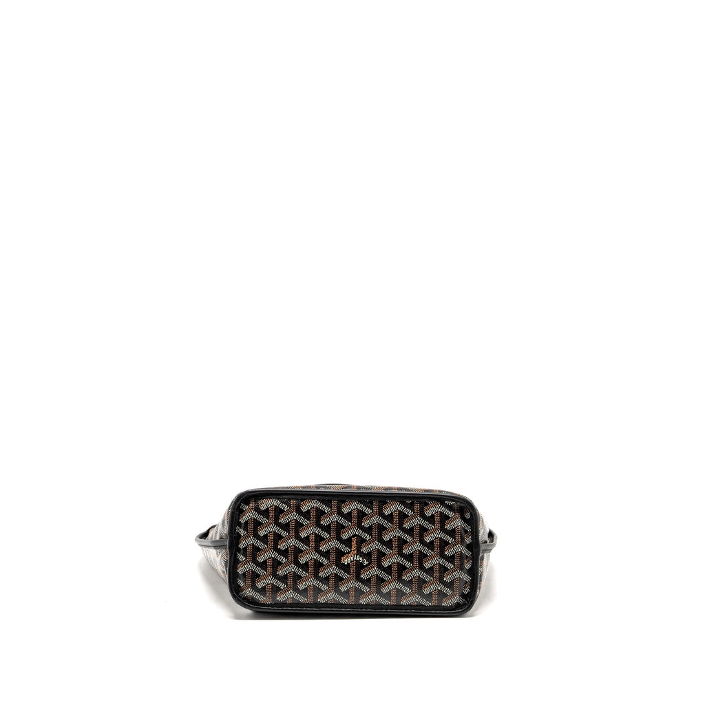 GOYARD MINI ANJOU TOTE GOYARDINE CANVAS / CALFSKIN BLACK SHW