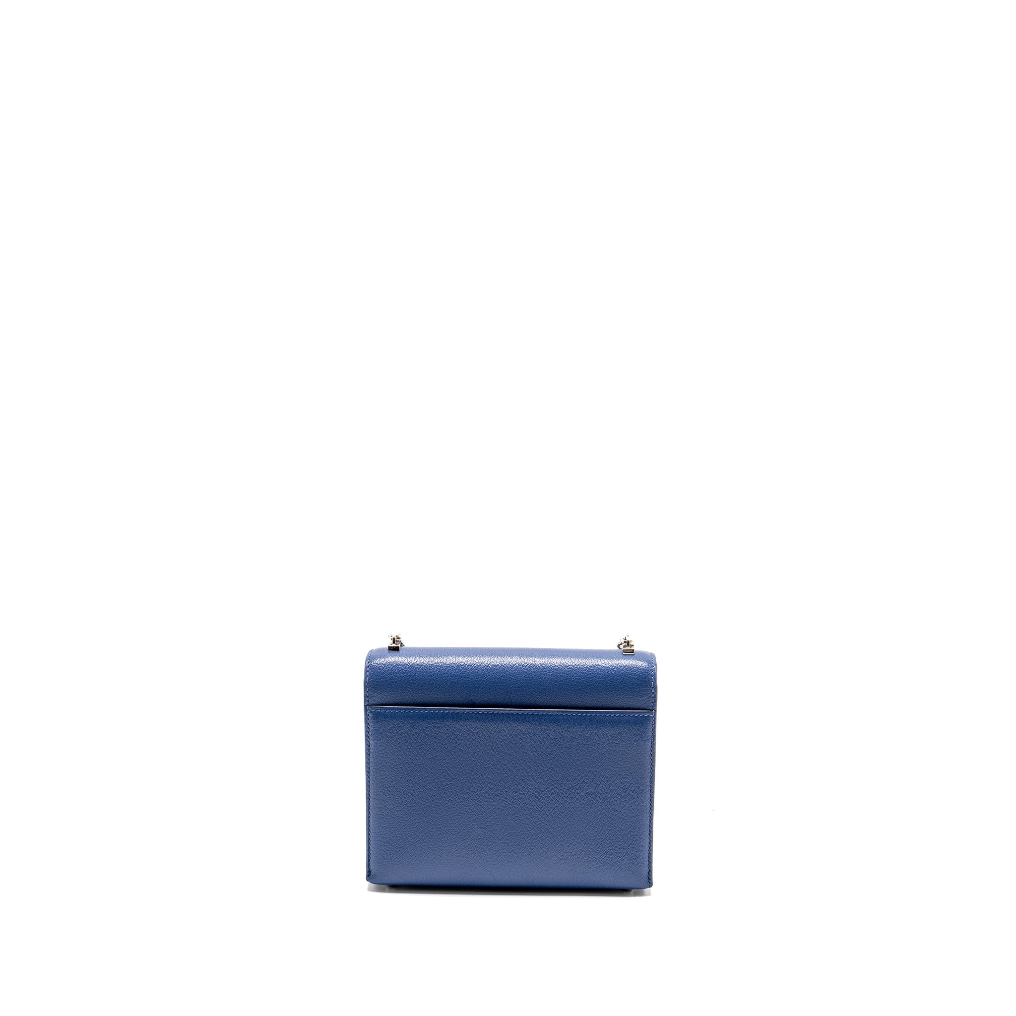 HERMES MINI VERROU CHÈVRE MYSORE BLUE BRIGHTON SHW
