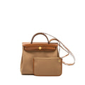 HERMES HERBAG 31 CANVAS/VACHE HUNTER LEATHER CHAI/FAUVE GHW