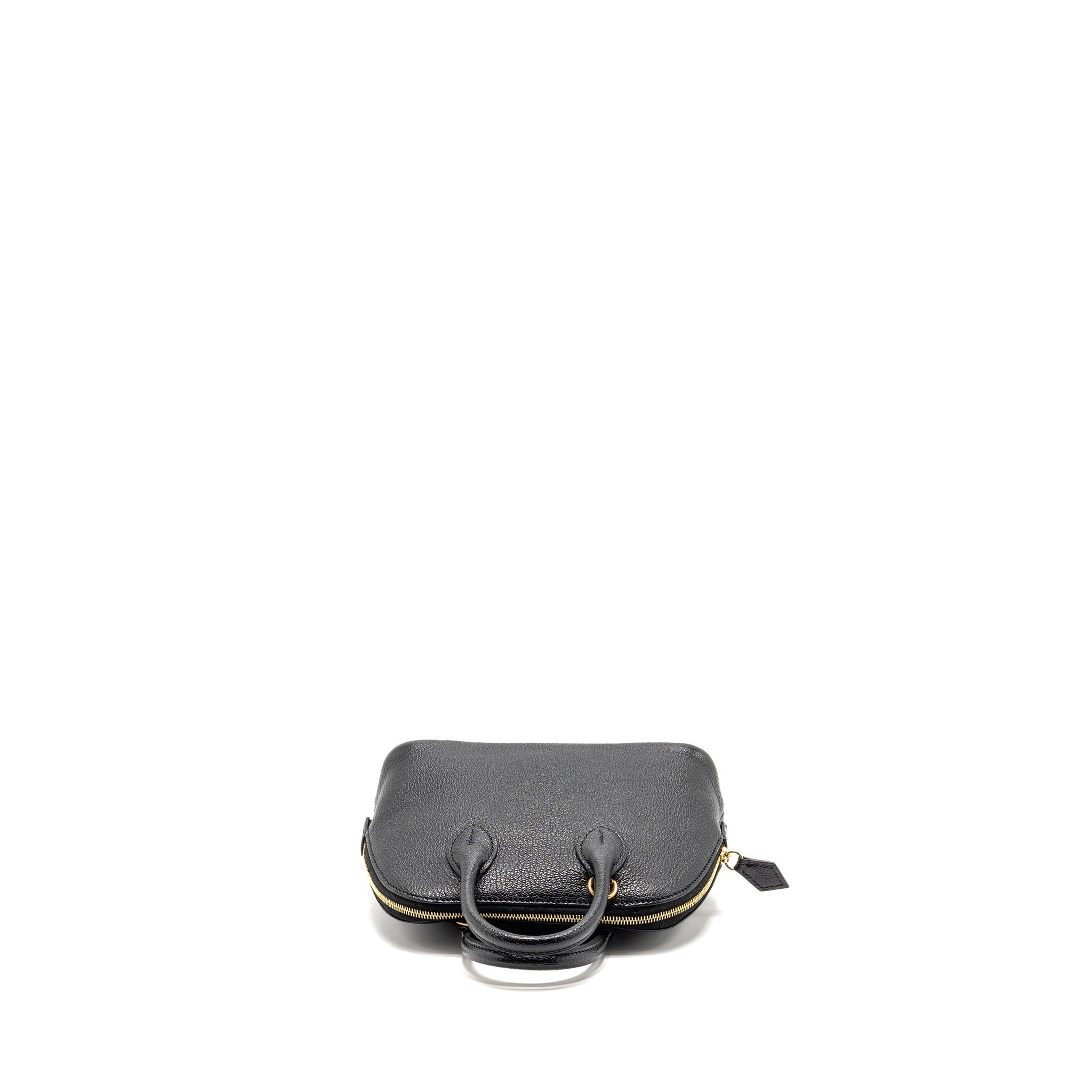 HERMES MINI BOLIDE CHEVRE MYSORE LEATHER BLACK GHW