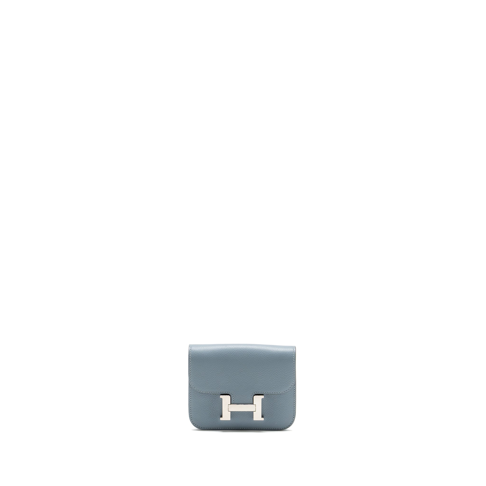 HERMES CONSTANCE SLIM EVERCOLOR J7 BLUE LIN SHW