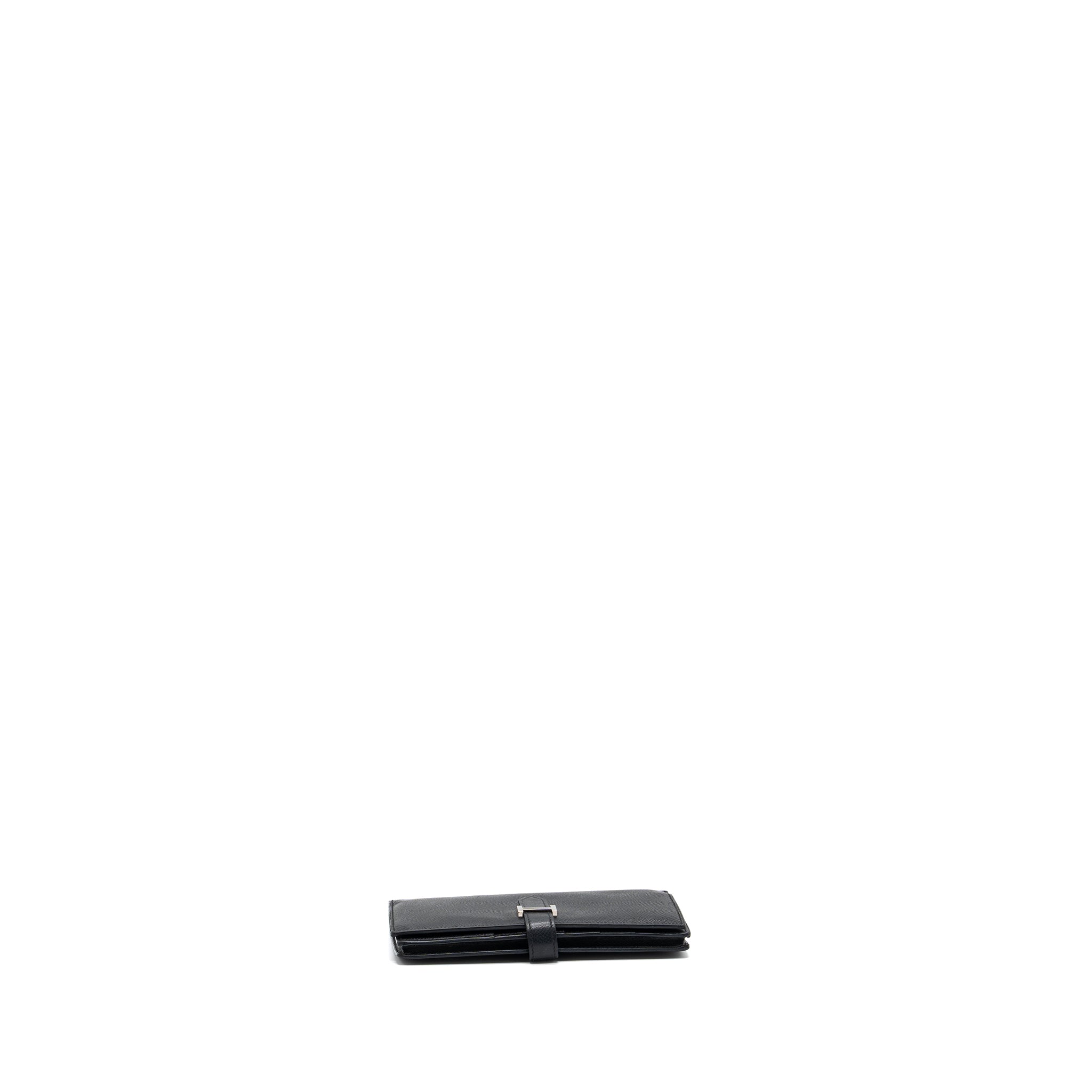 HERMES BEARN WALLET EPSOM BLACK SHW