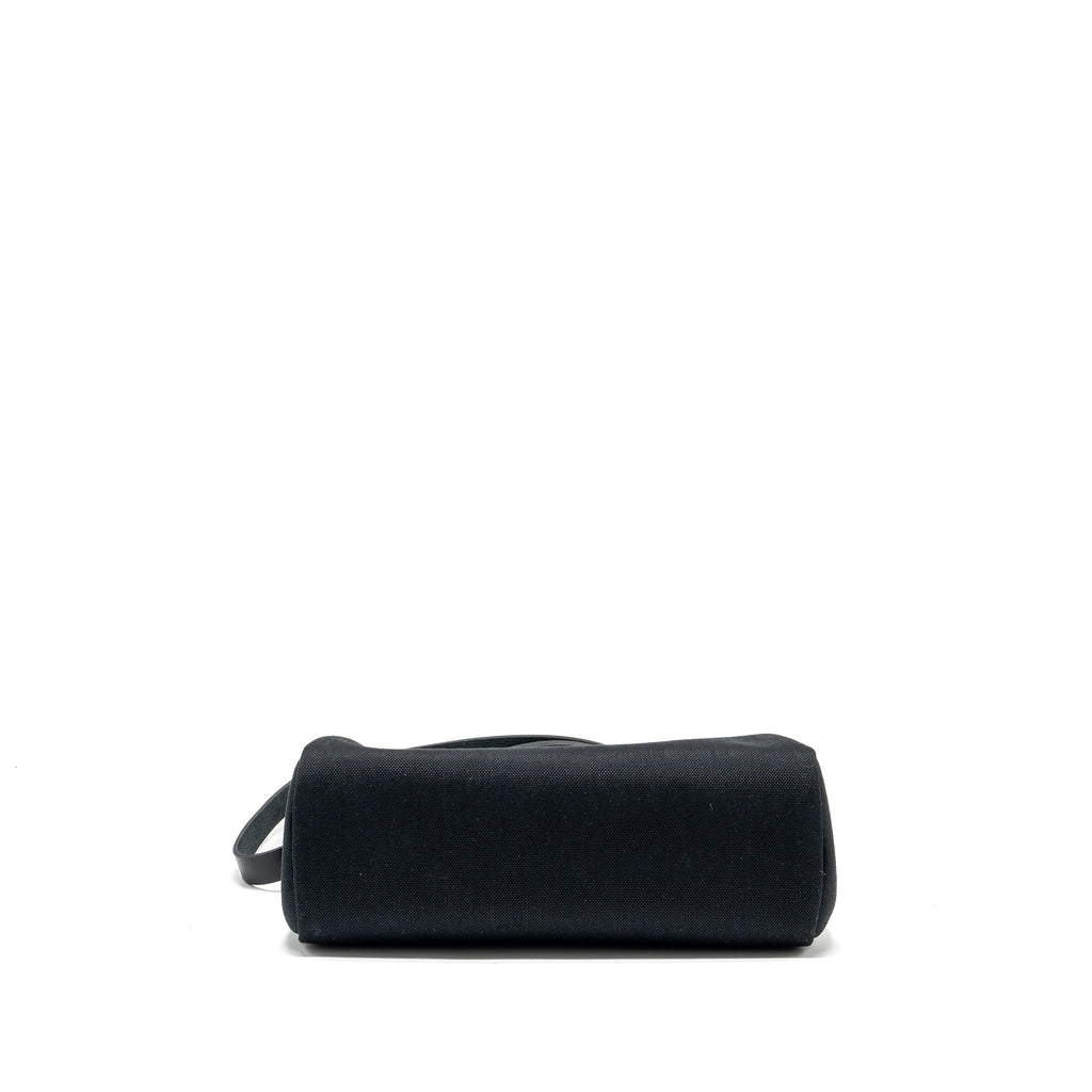 HERMES HERBAG 31 ZIP BAG CANVAS/LEATHER BLACK GHW