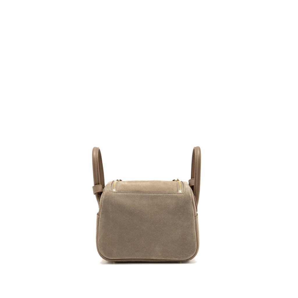 HERMES MINI LINDY GRIZZLY/SWIFT GRIS CAILLOU/ETOUPE GHW
