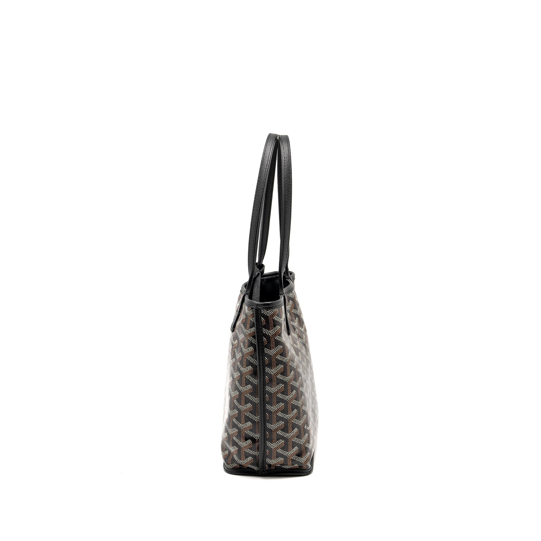 GOYARD MINI ANJOU TOTE GOYARDINE CANVAS / CALFSKIN BLACK SHW