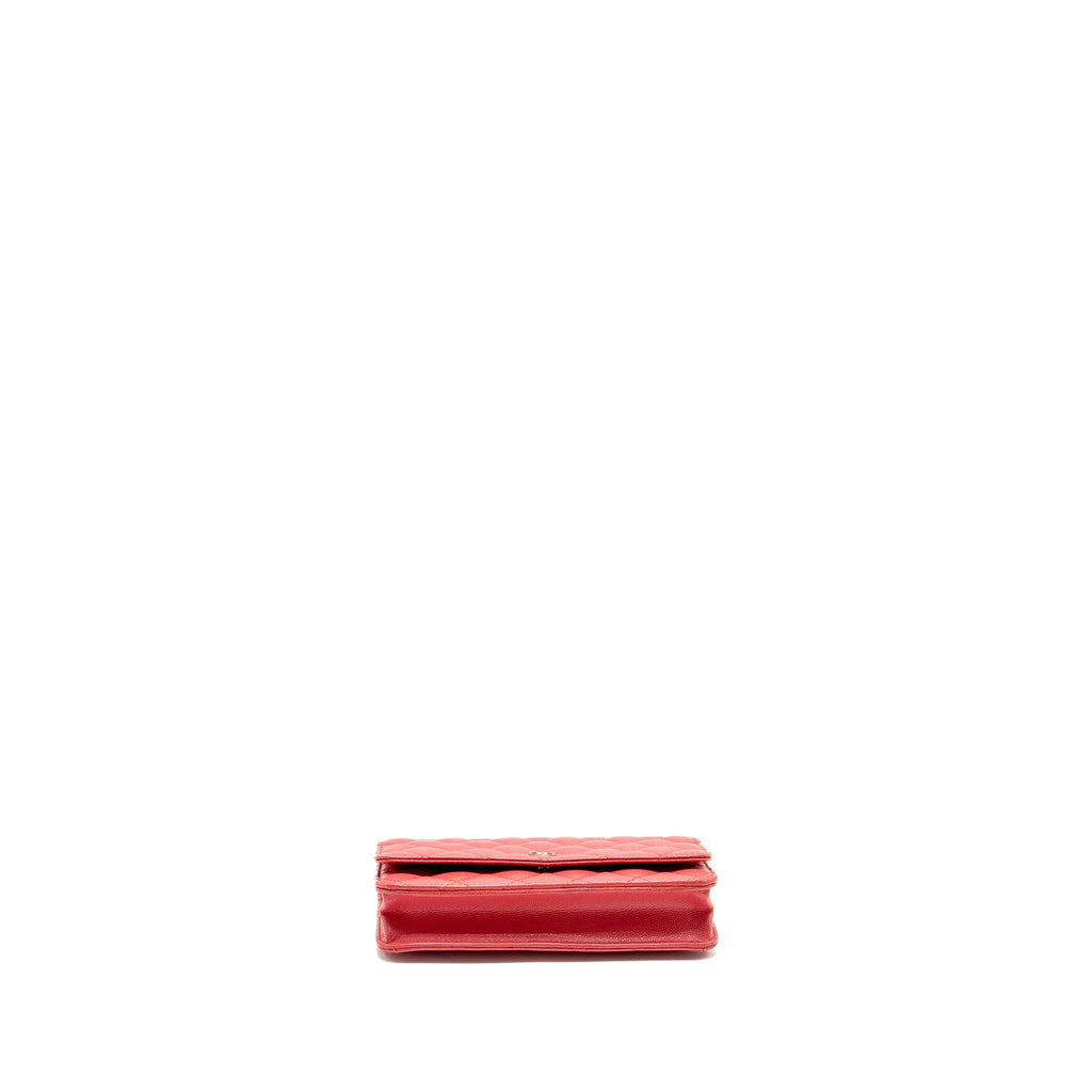 CHANEL CLASSIC WALLET ON CHAIN CAVIAR PINK GHW