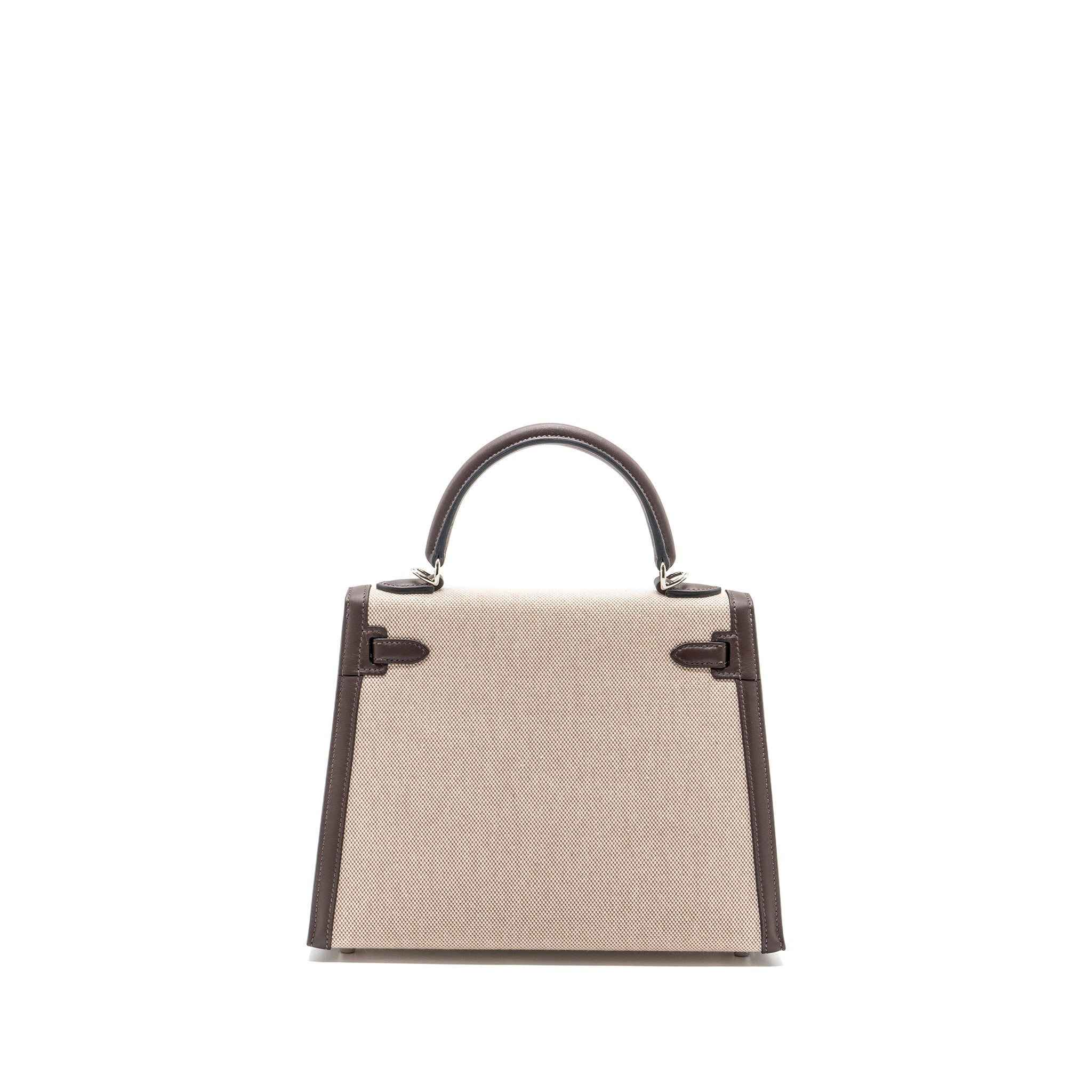 HERMES KELLY 25 CANVAS/SWIFT MOKA SHW