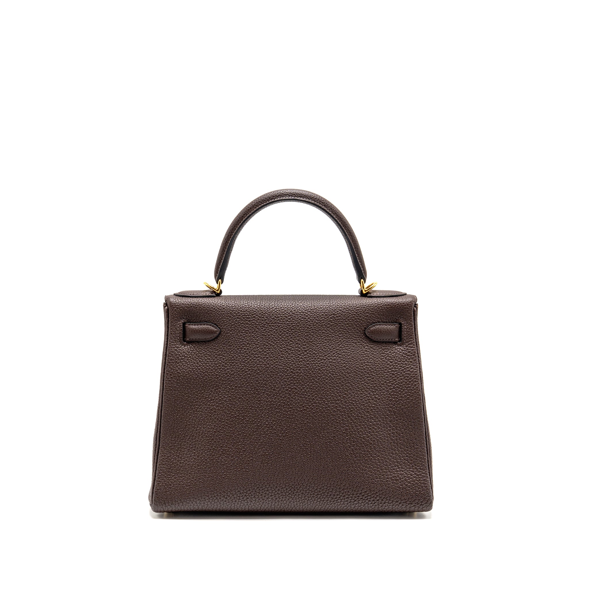 HERMES KELLY 28 TOGO CHOCOLATE GHW