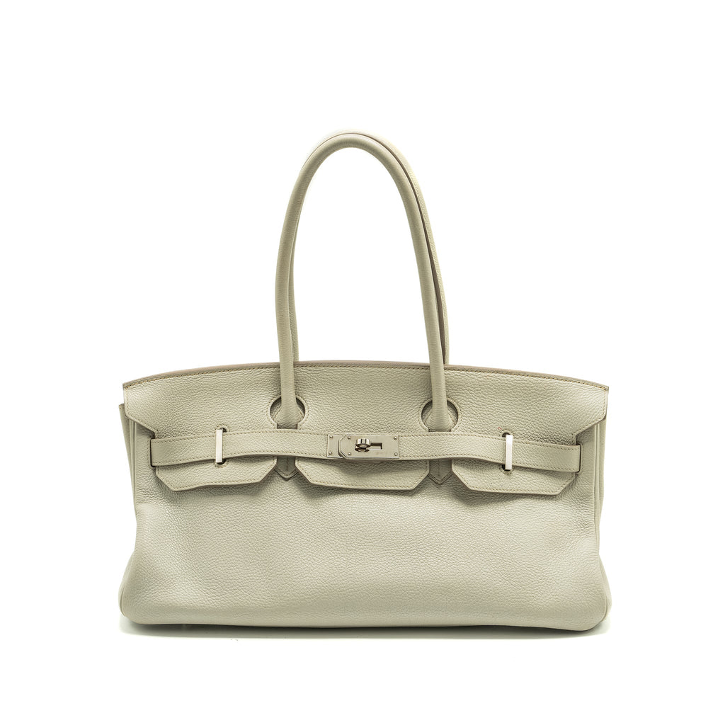 HERMES SHOULDER BIRKIN CLEMENCE GRIS PERLE SHW