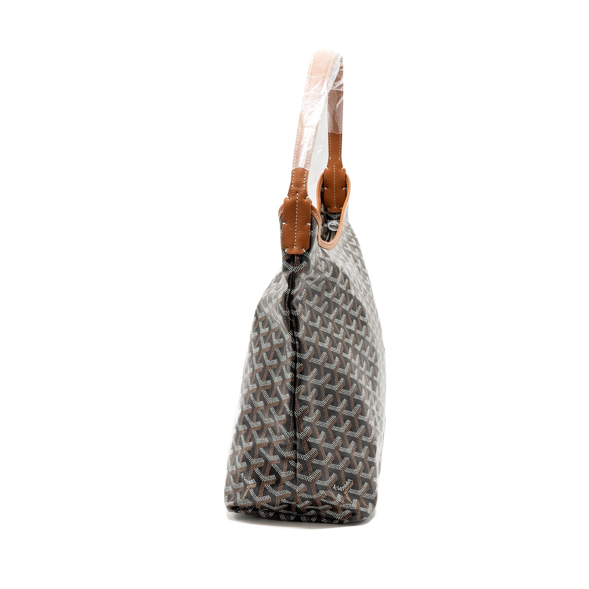 GOYARD BOHEME HOBO BAG CANVAS/CALFSKIN BLACK/BROWN SHW