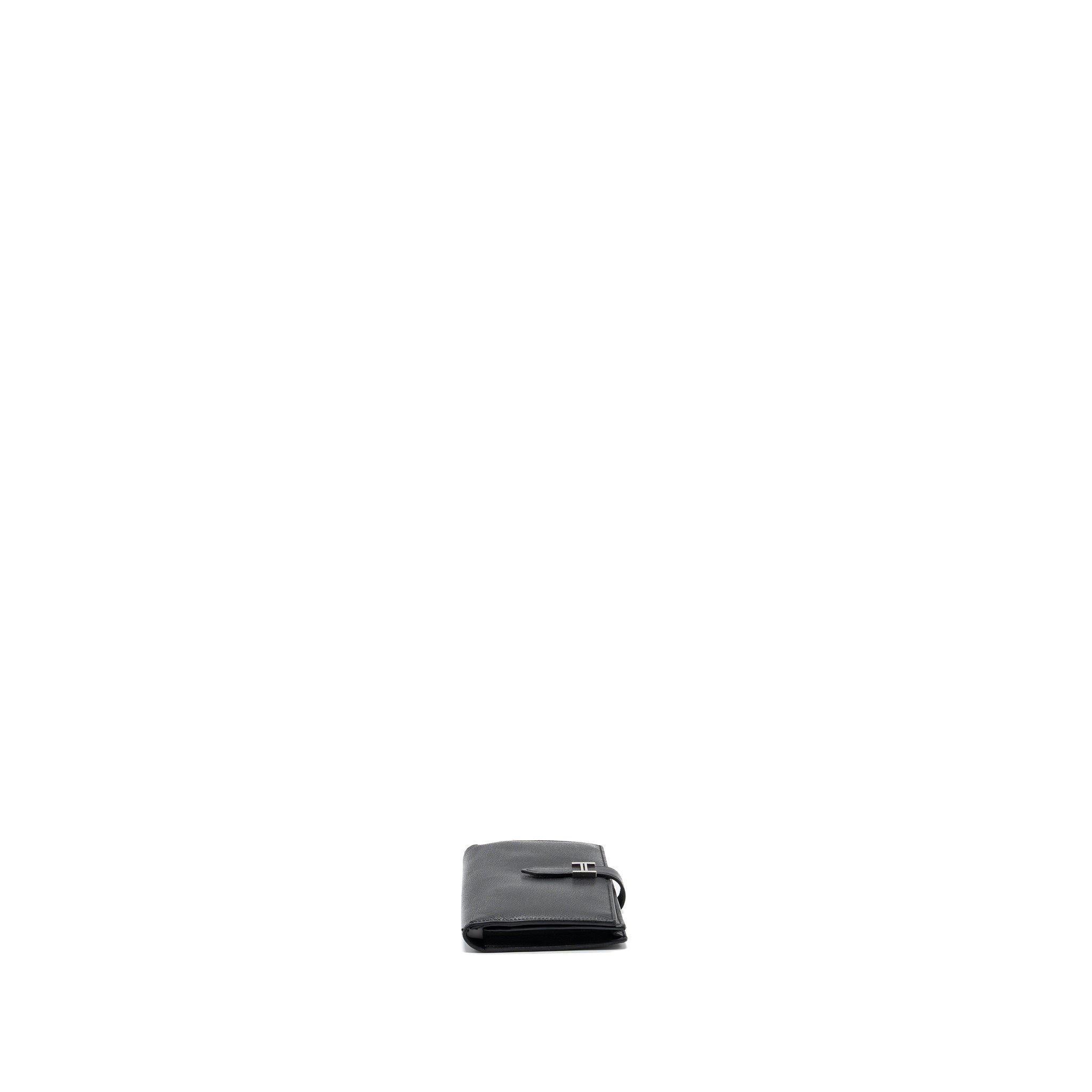 HERMES BEARN WALLET EPSOM BLACK SHW