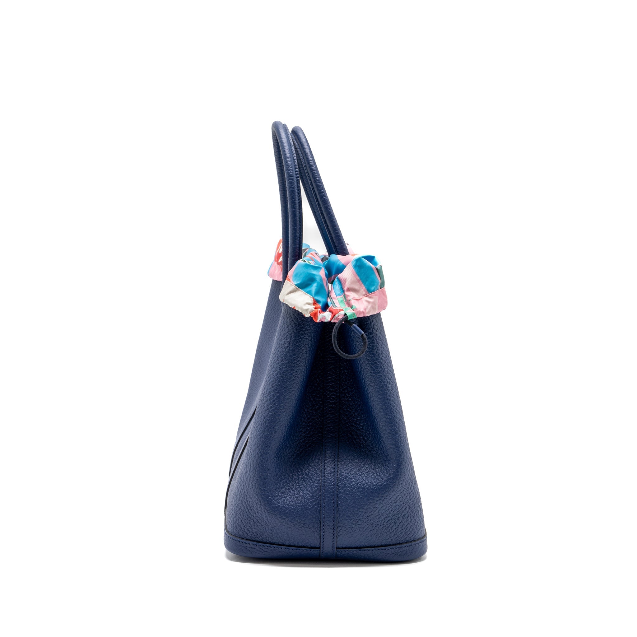 HERMES GARDEN POUCH 36 COUNTRY/SOIE TECH BLUE SAPHIR/PINK/BLUE AZTEQUE