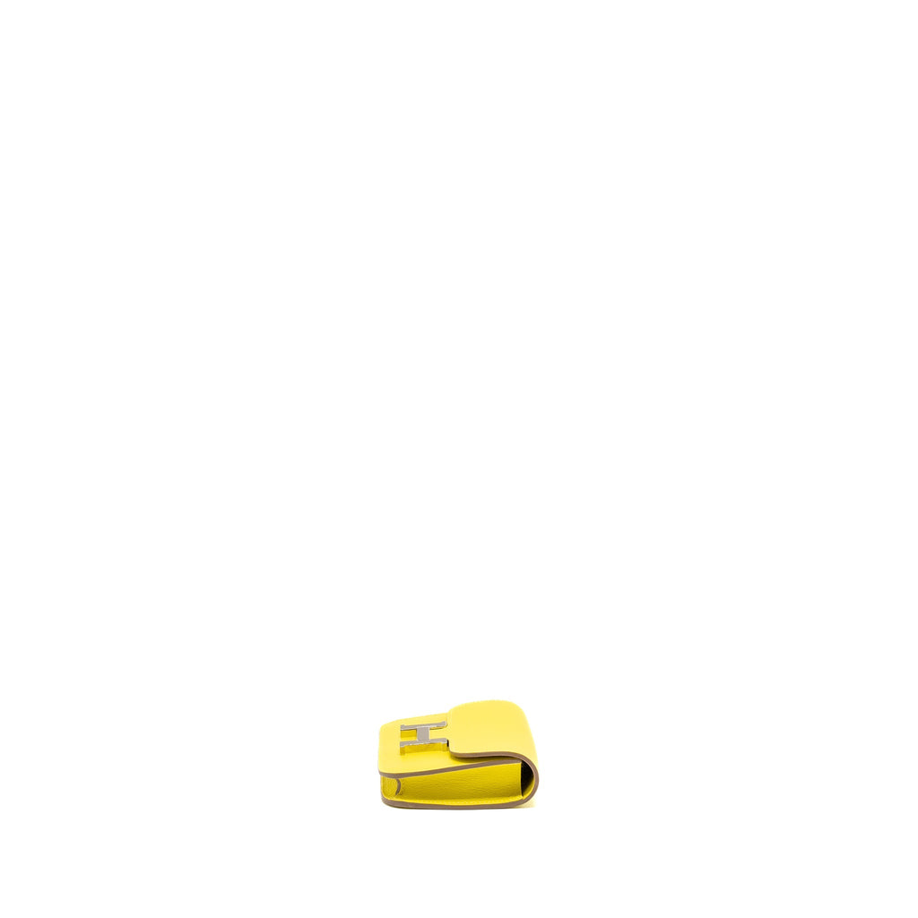 HERMES CONSTANCE SLIM EVERCOLOR JAUNE CITRON SHW