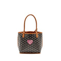 GOYARD MINI ANJOU TOTE BAG GOYARDINE CANVAS / CALFSKIN TAN SHW