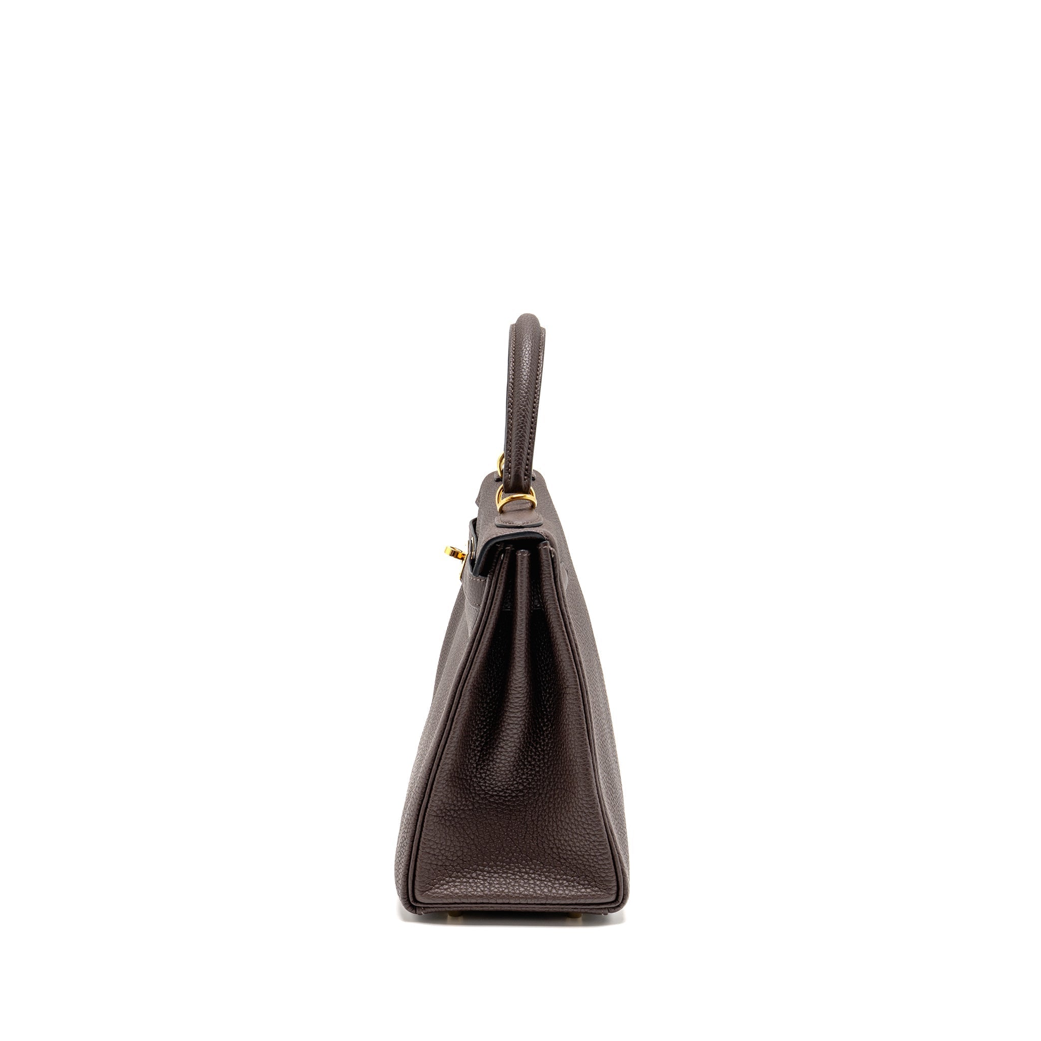 HERMES KELLY 28 TOGO CHOCOLATE GHW