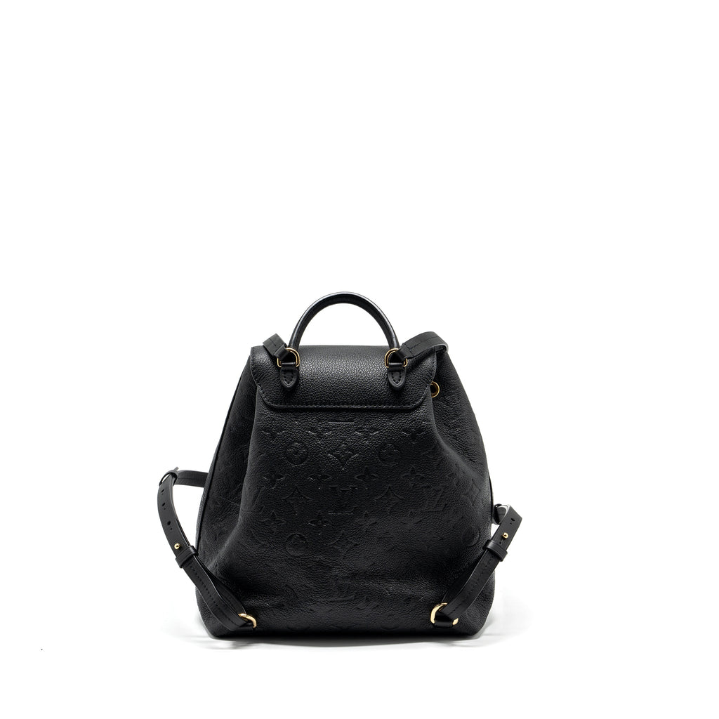 LOUIS VUITTON MONTSOURIS PM BACKPACK MONOGRAM EMPREINTE BLACK GHW