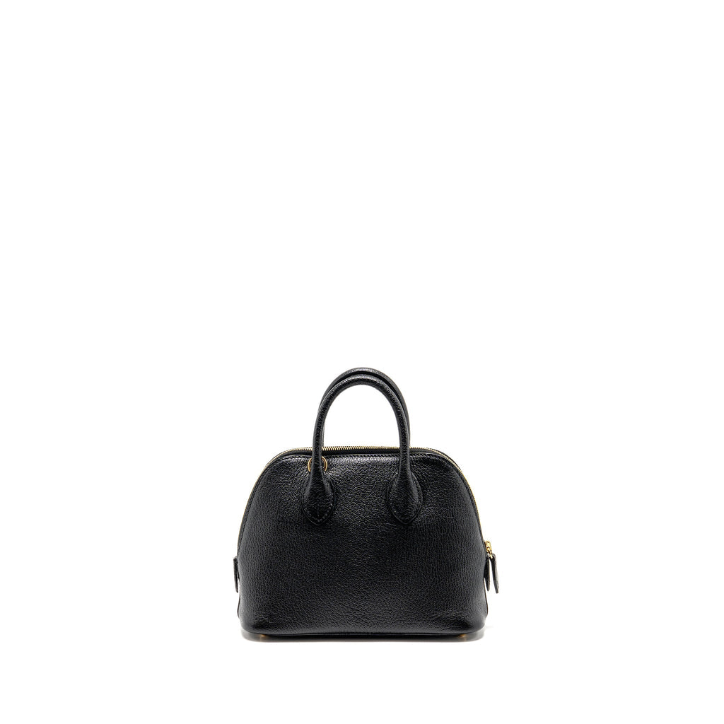 HERMES MINI BOLIDE CHEVRE MYSORE LEATHER BLACK GHW