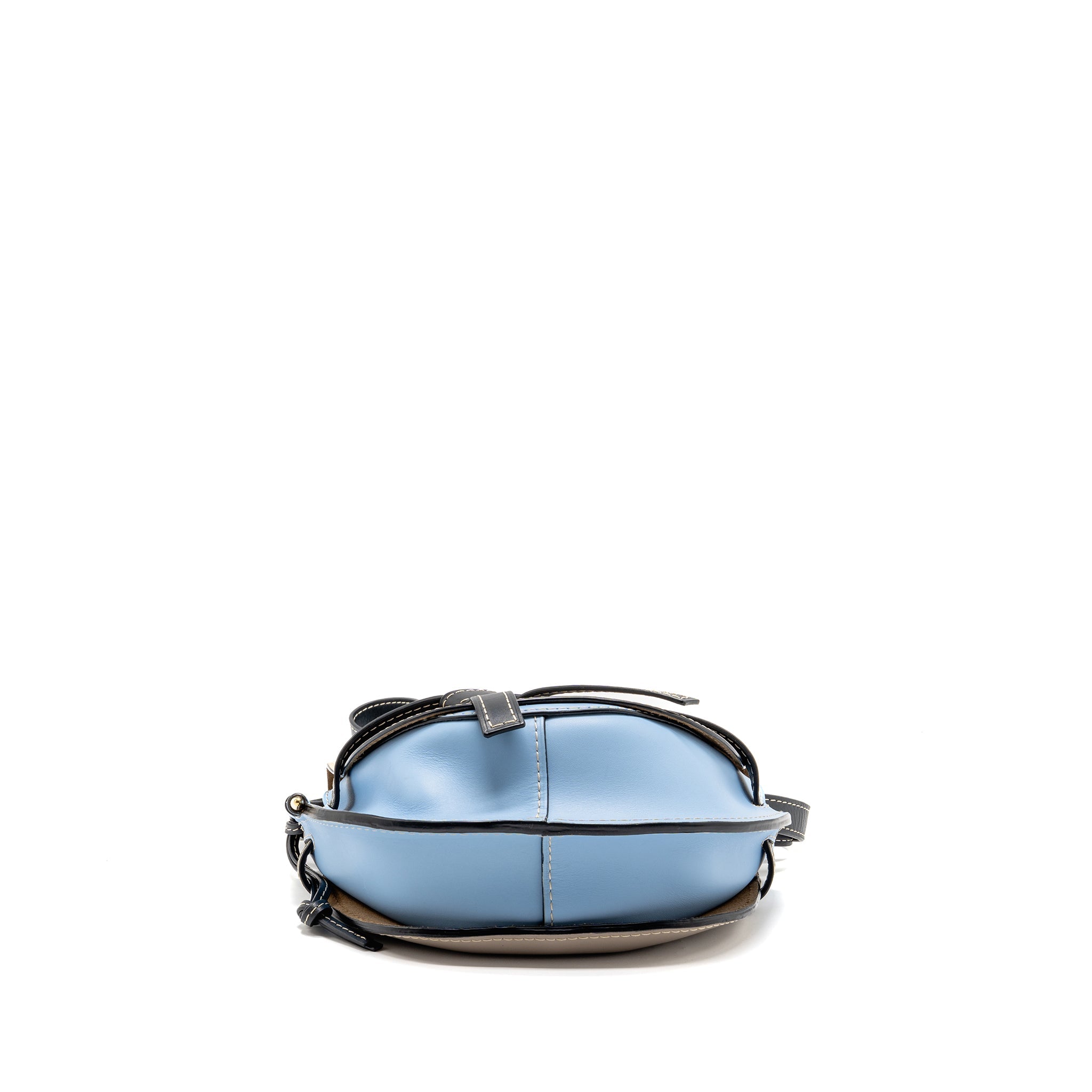 LOEWE SMALL GATE BAG CALFSKIN GREY/BLUE/MULTICOLOUR