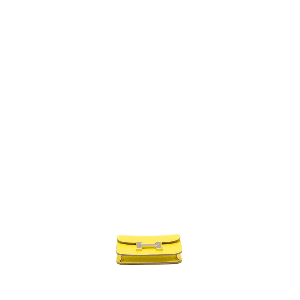 HERMES CONSTANCE SLIM EVERCOLOR JAUNE CITRON SHW