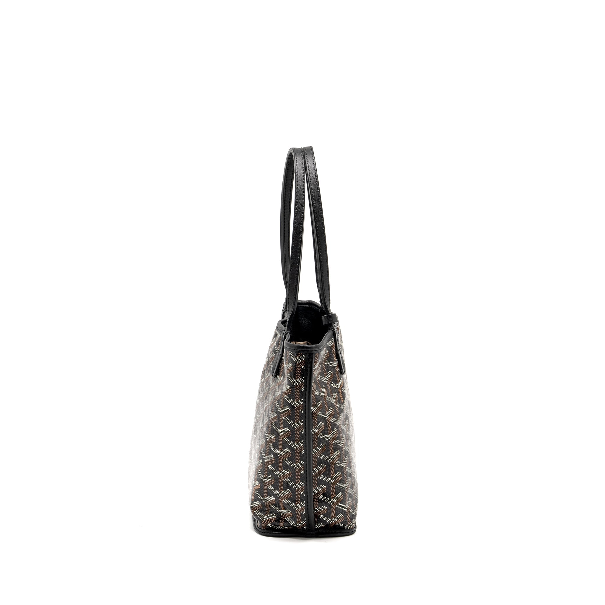 GOYARD MINI ANJOU TOTE GOYARDINE CANVAS / CALFSKIN BLACK SHW
