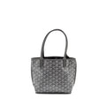 GOYARD MINI ANJOU TOTE BAG GOYARDINE CANVAS/CALFSKIN GREY SHW