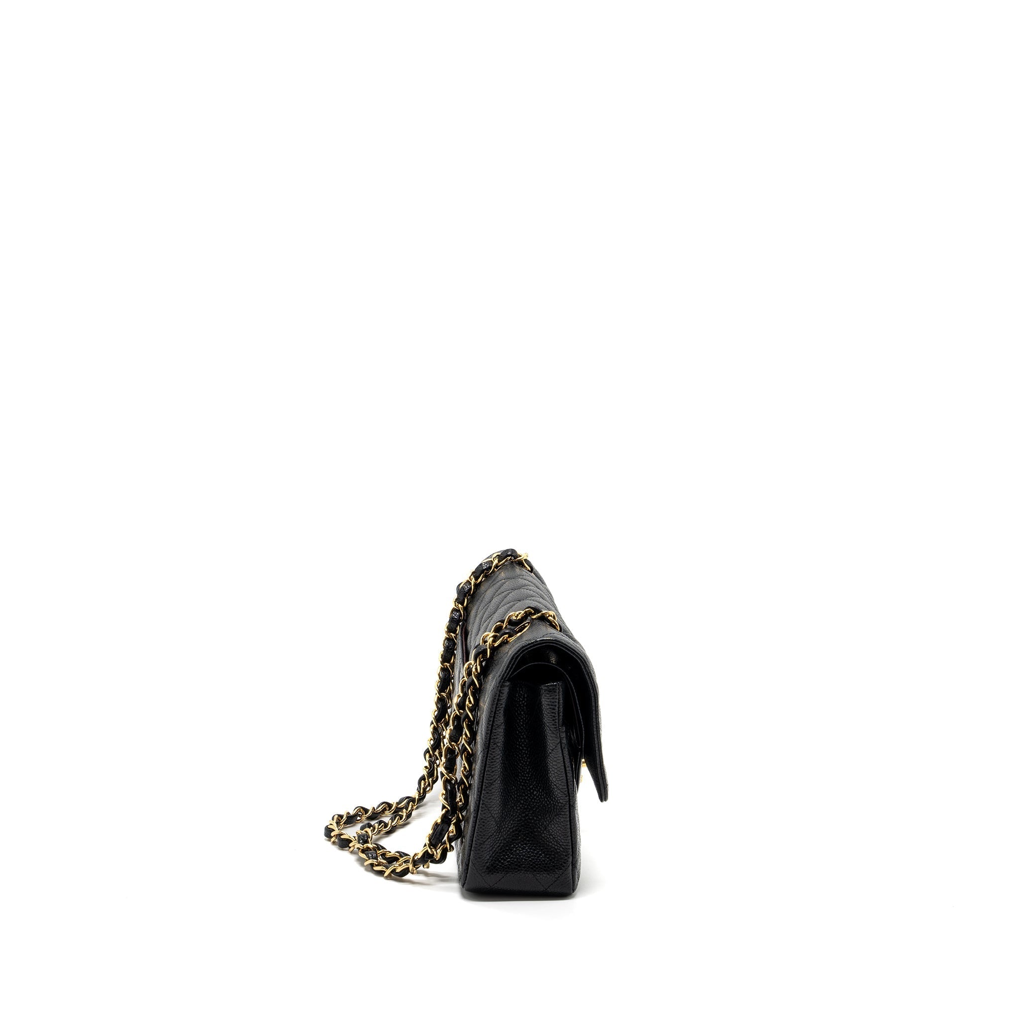 CHANEL MEDIUM CLASSIC DOUBLE FLAP BAG CAVIAR GHW
