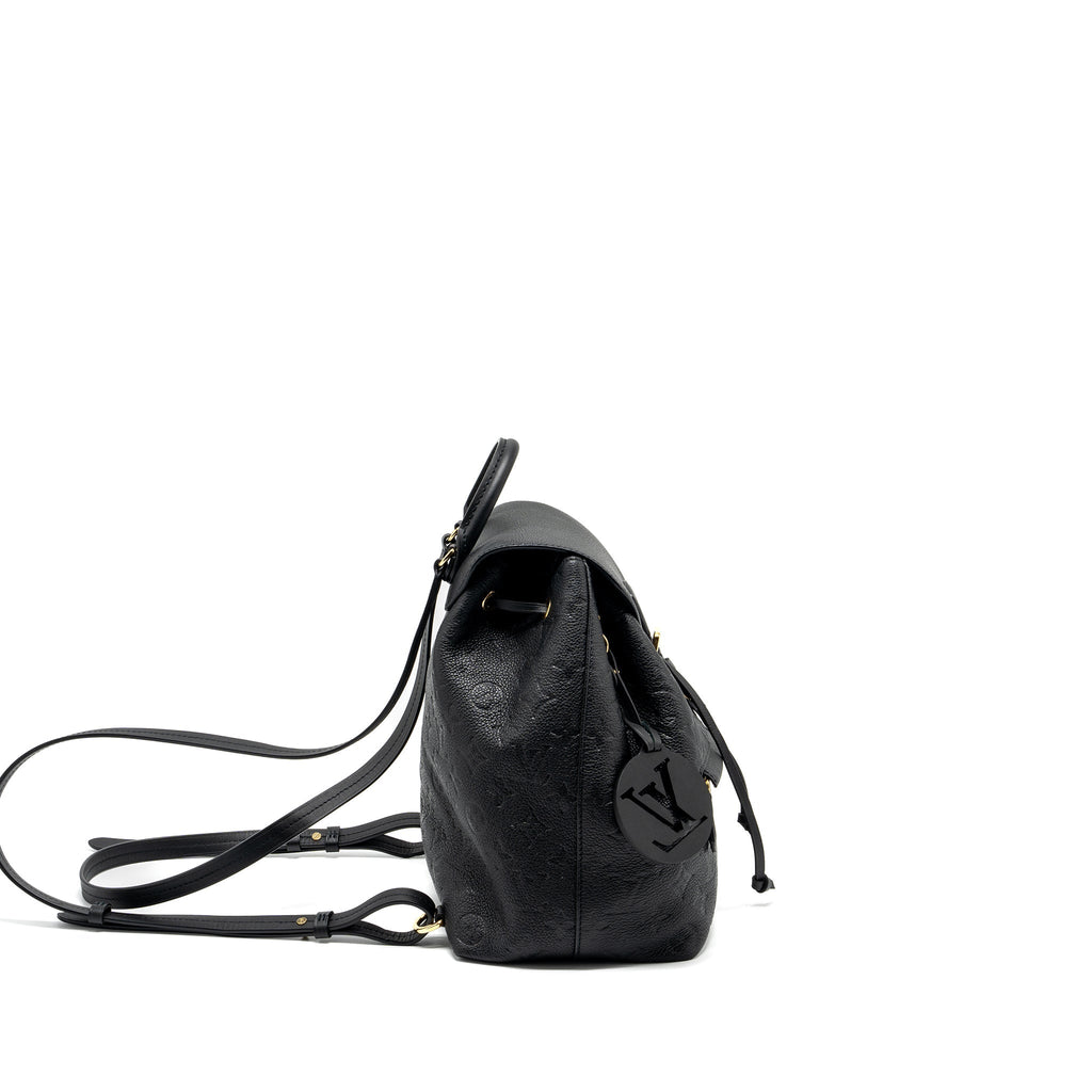 LOUIS VUITTON MONTSOURIS PM BACKPACK MONOGRAM EMPREINTE BLACK GHW