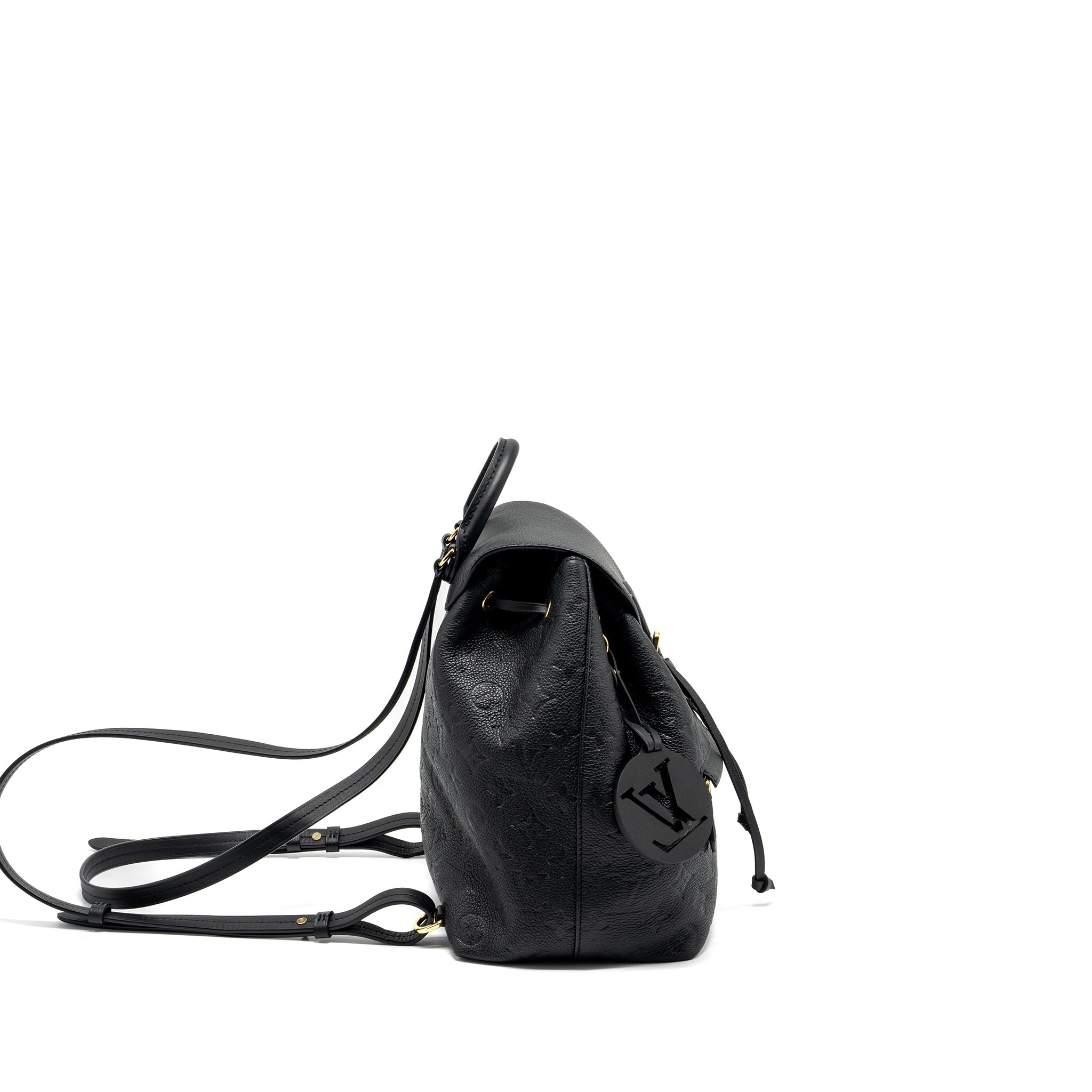 LOUIS VUITTON MONTSOURIS PM BACKPACK MONOGRAM EMPREINTE BLACK GHW