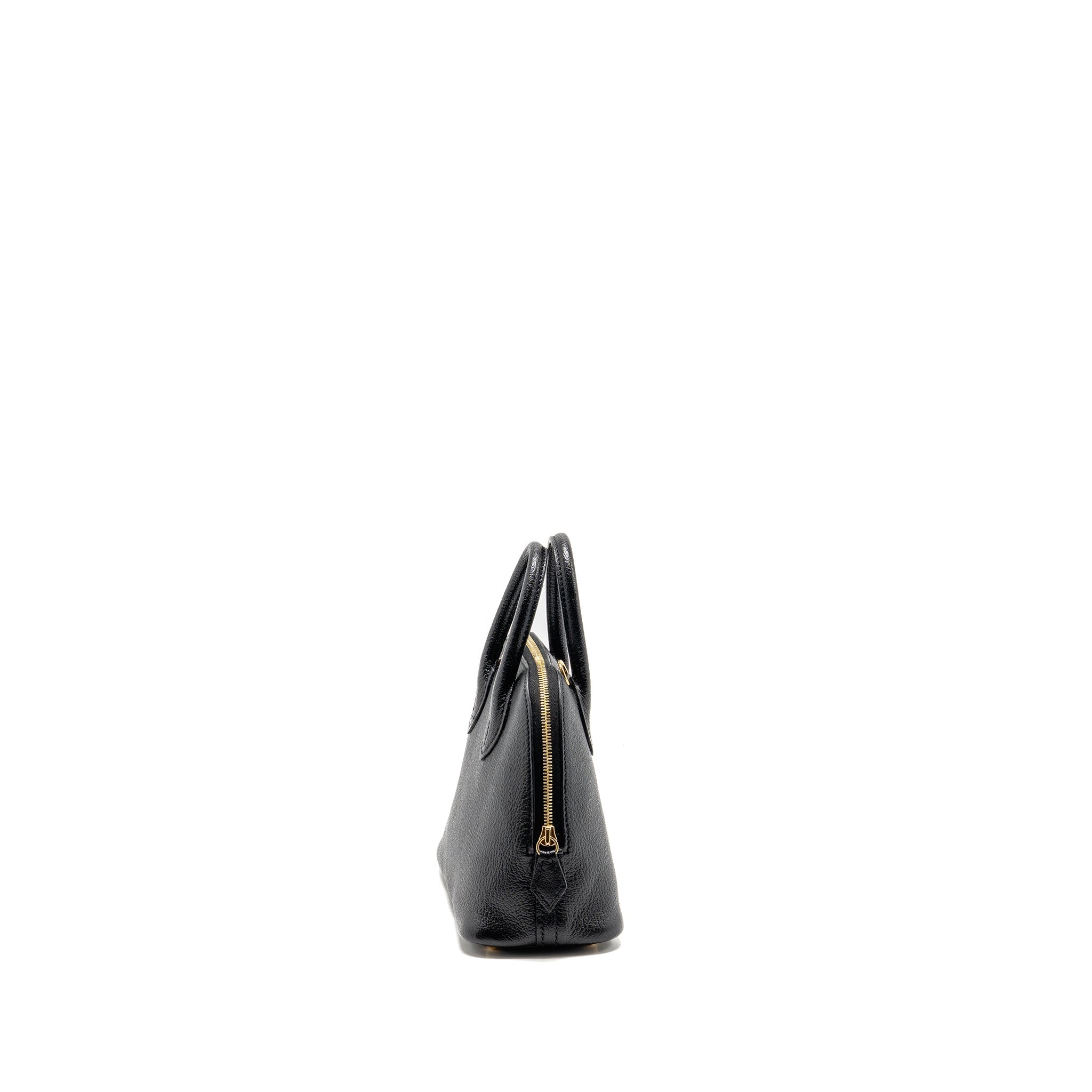 HERMES MINI BOLIDE CHEVRE MYSORE LEATHER BLACK GHW