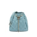 CHANEL BUCKET BAG CALFSKIN LIGHT BLUE LGHW