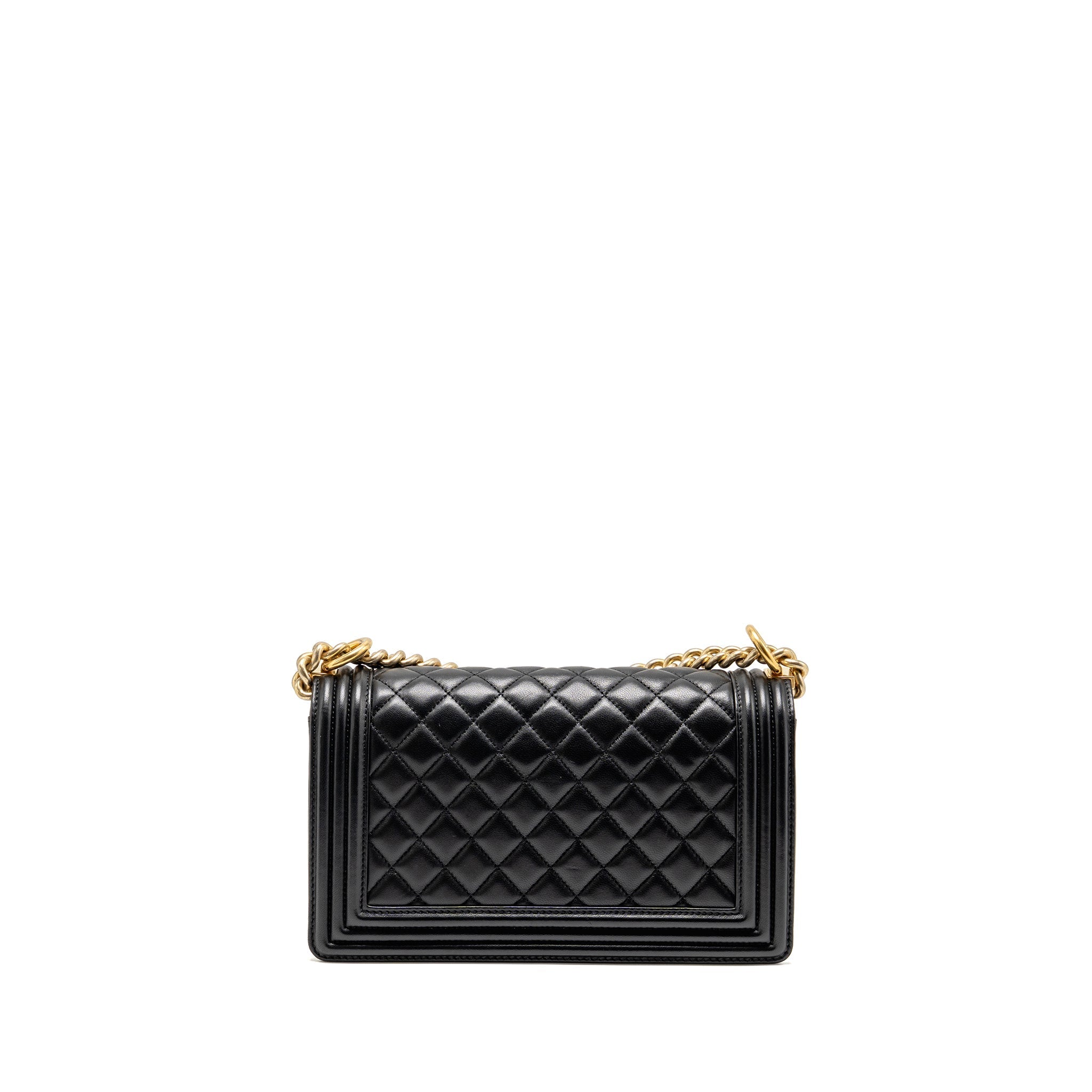 CHANEL MEDIUM BOY BAG LAMBSKIN BLACK GHW