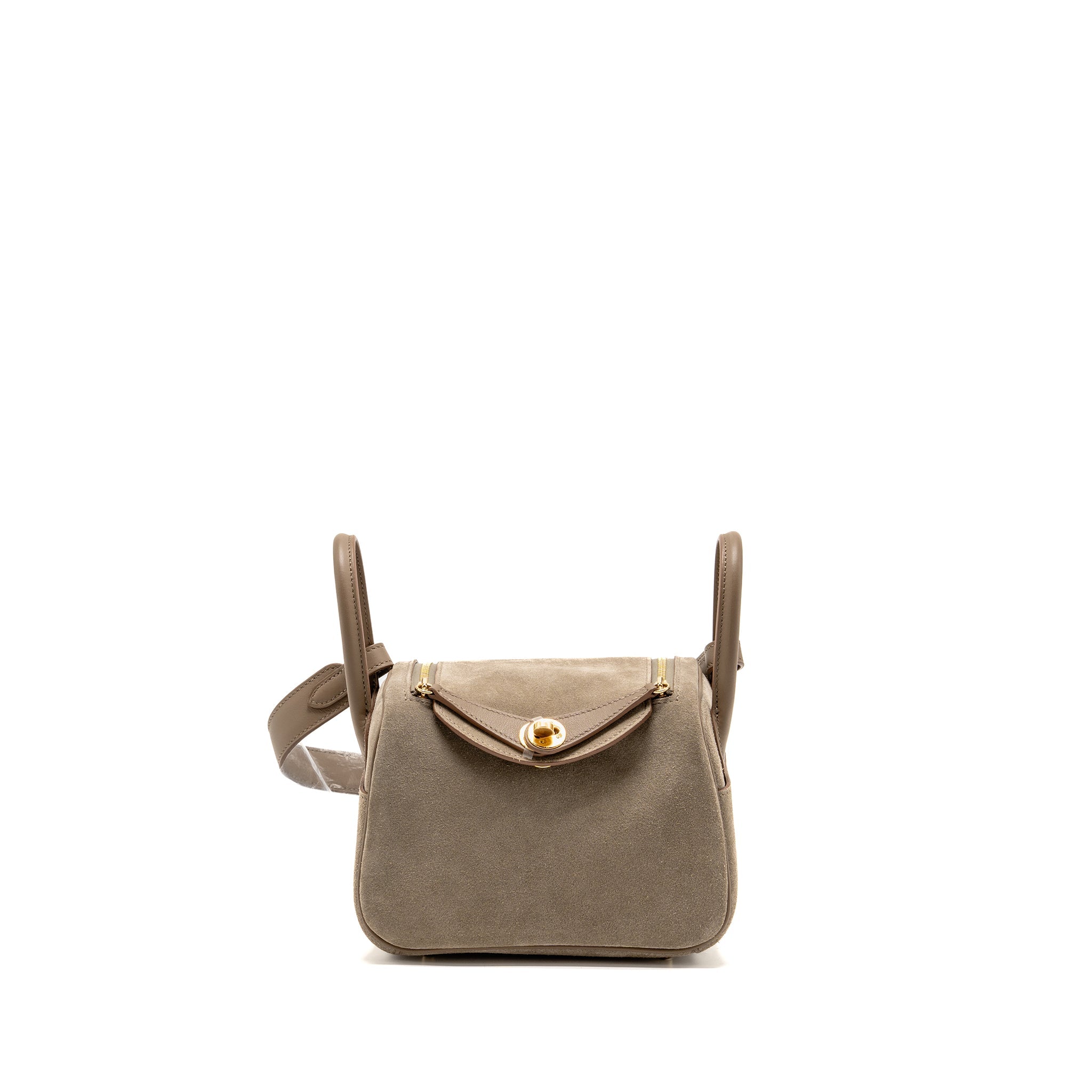 HERMES MINI LINDY GRIZZLY/SWIFT GRIS CAILLOU/ETOUPE GHW