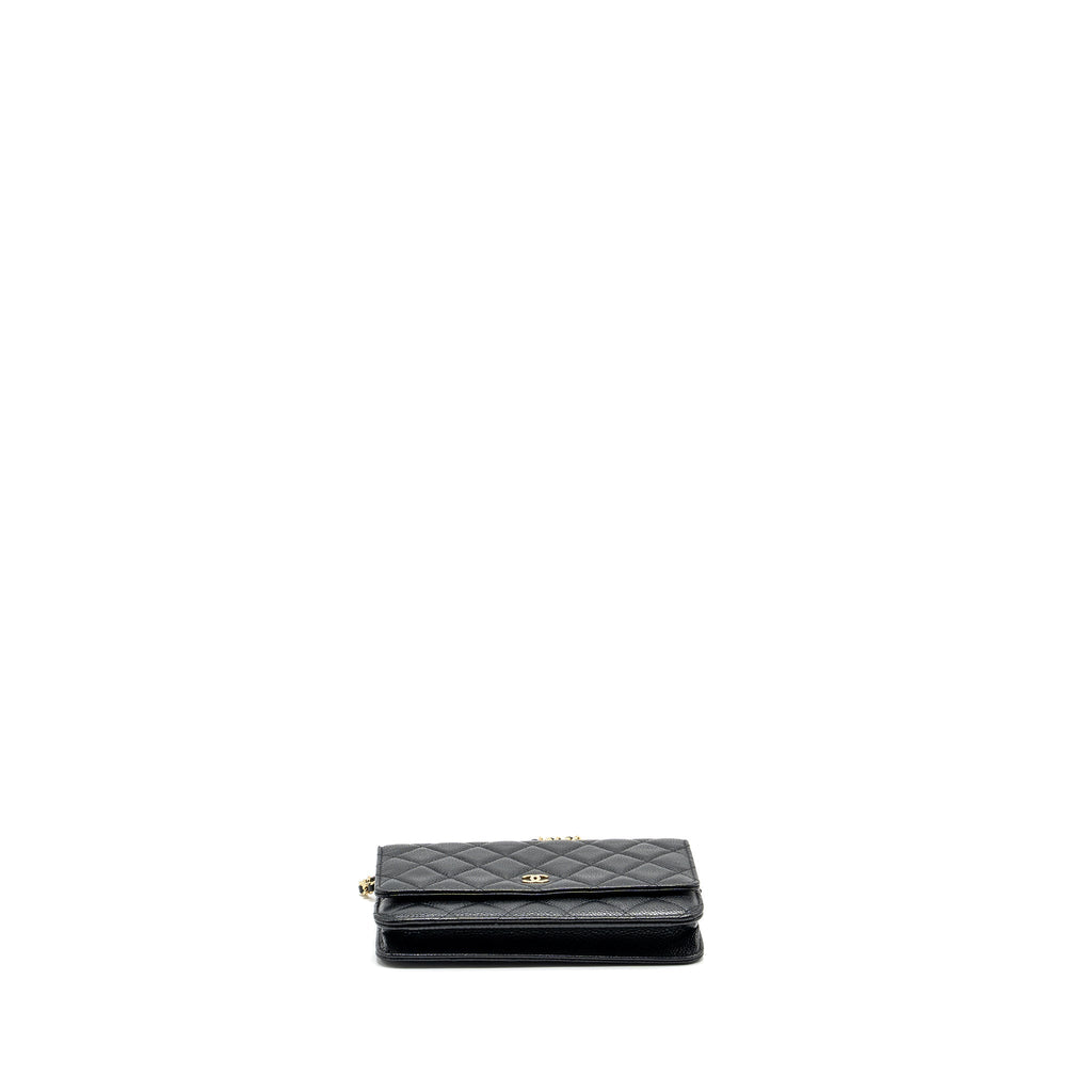 CHANEL CLASSIC WALLET ON CHAIN CAVIAR BLACK GHW