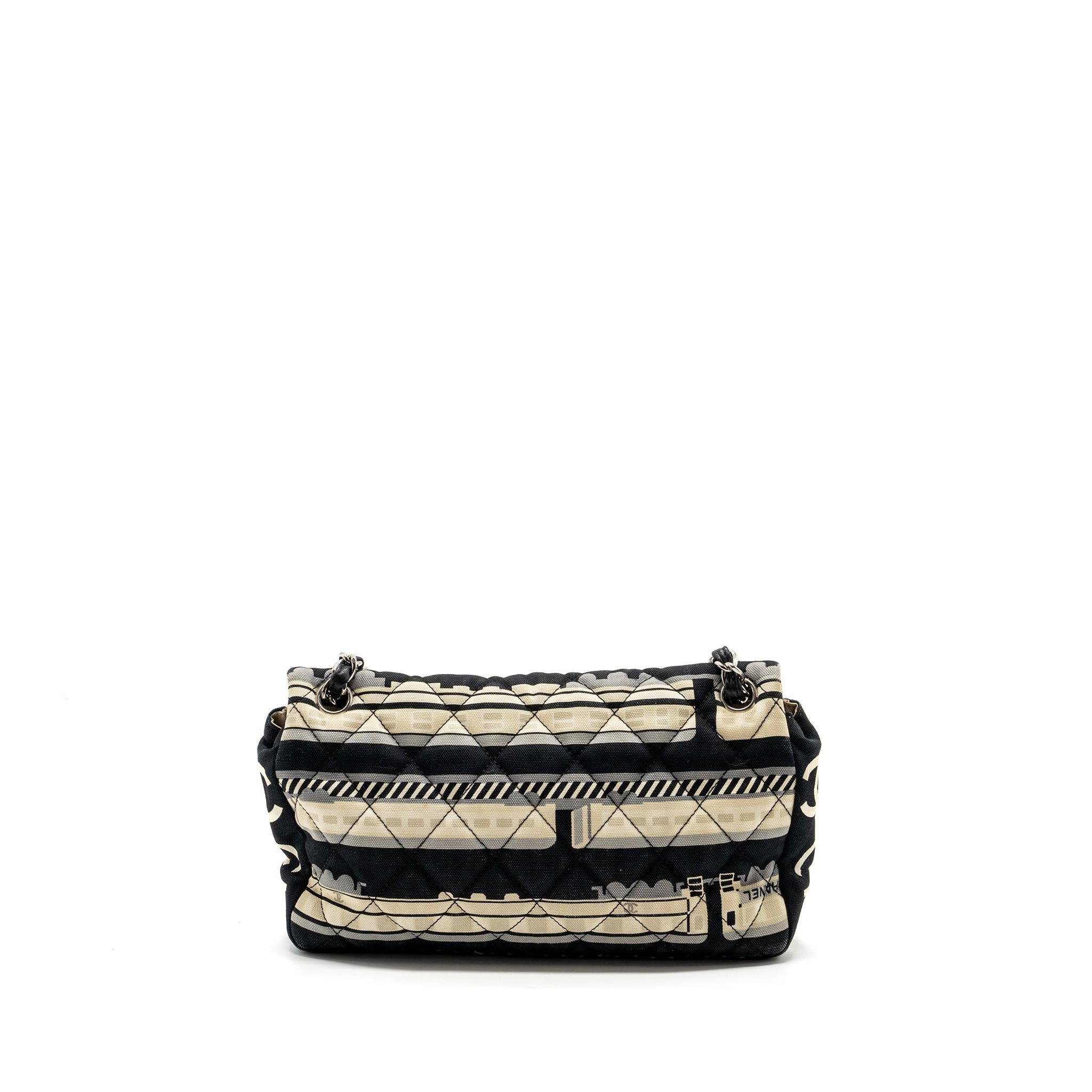 CHANEL CENTRAL STATION / LE TRAIN FLAP BAG FABRIC MULTICOLOUR SHW