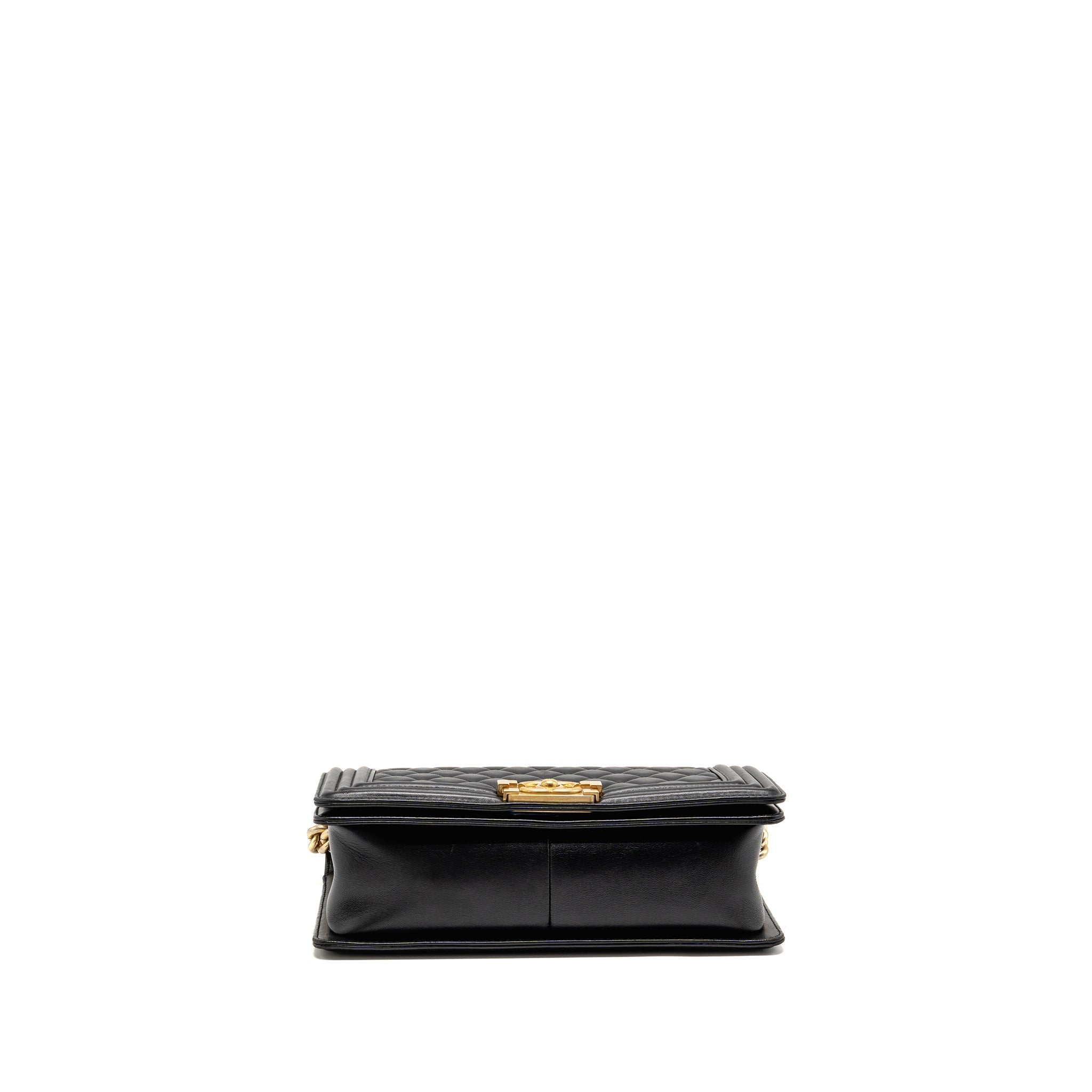 CHANEL MEDIUM BOY BAG LAMBSKIN BLACK GHW