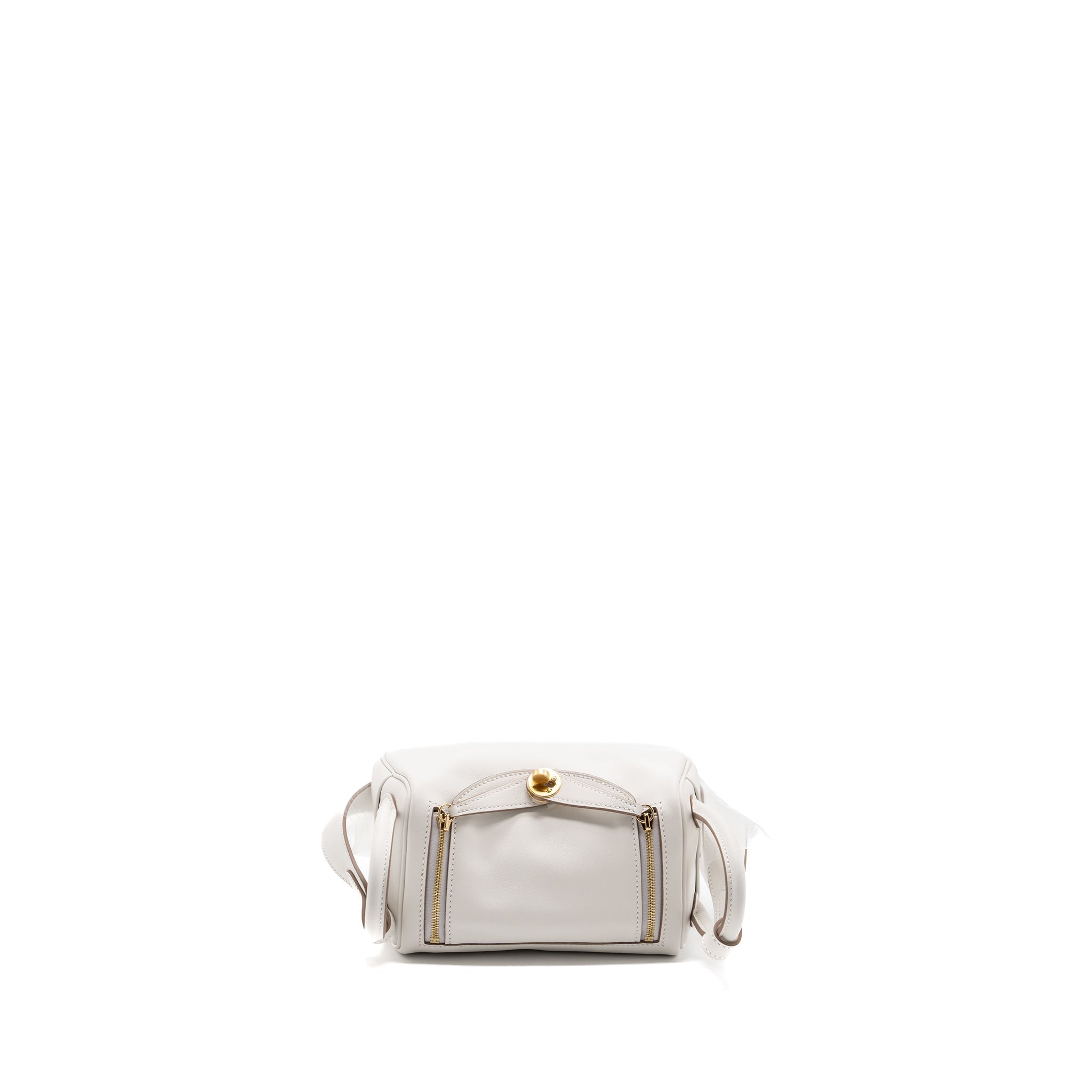 HERMES MINI LINDY SWIFT GRIS PALE / GRIS MEYER GHW