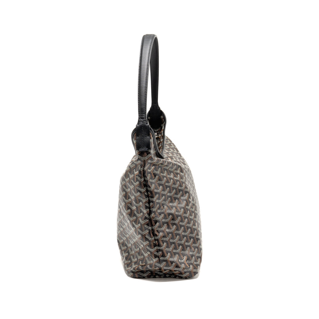 GOYARD BOHEME HOBO BAG GOYARDINE CANVAS BLACK SHW