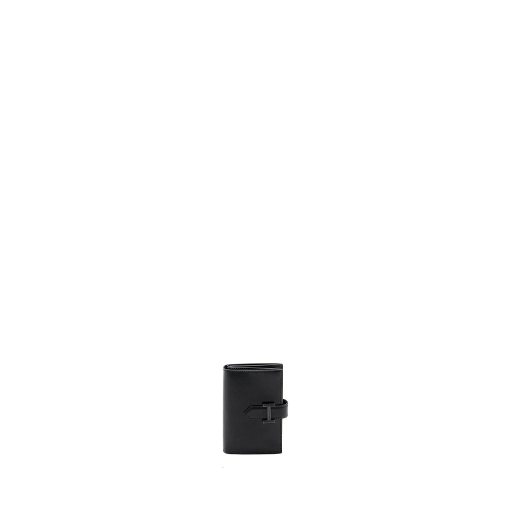 HERMES BEARN MINI WALLET BOX CALFSKIN SO BLACK