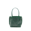 GOYARD MINI ANJOU TOTE BAG GOYARDLINE CANVAS / CALFSKIN GREEN SHW