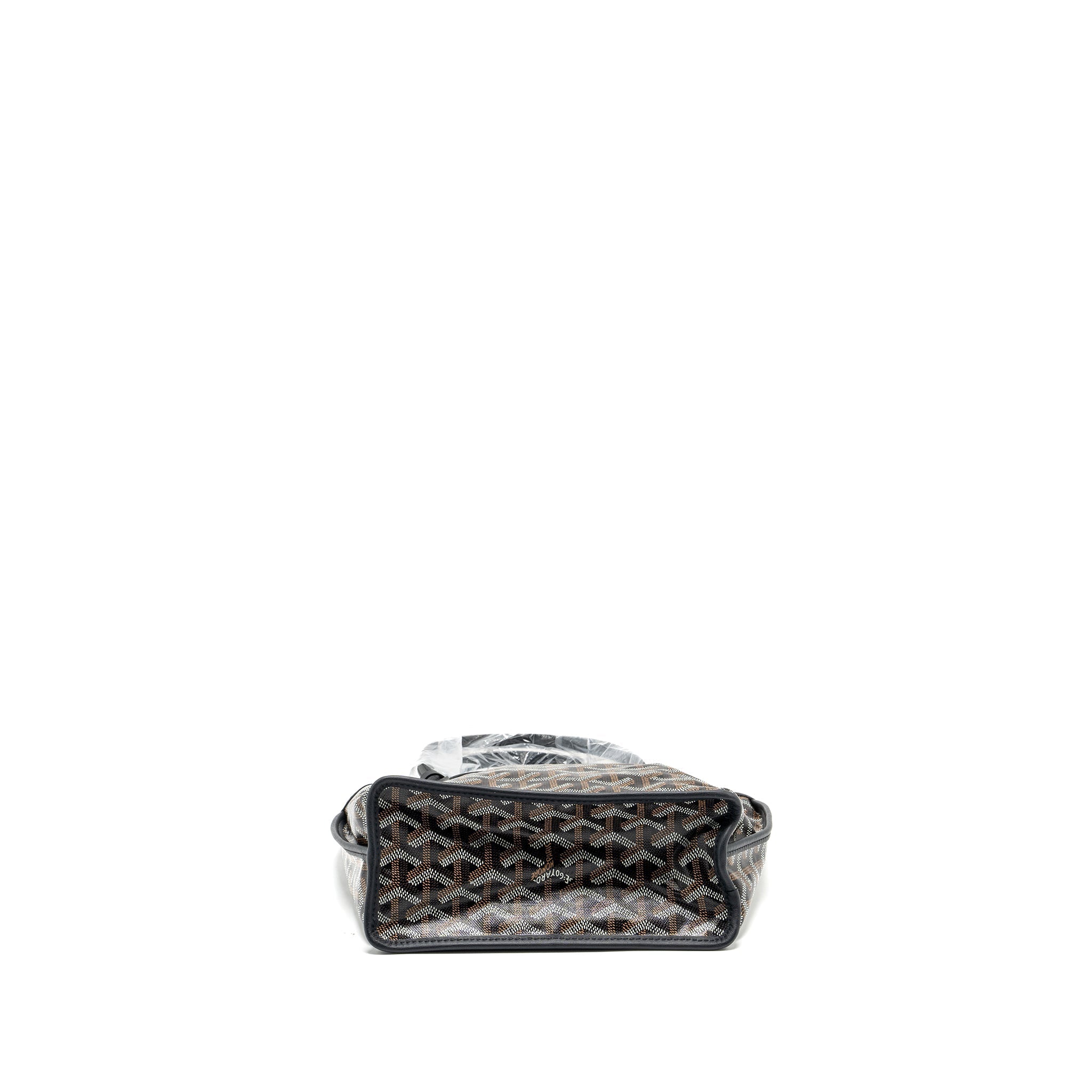 GOYARD MINI ANJOU TOTE BAG GOYARDLINE CANVAS / CALFSKIN BLACK SHW