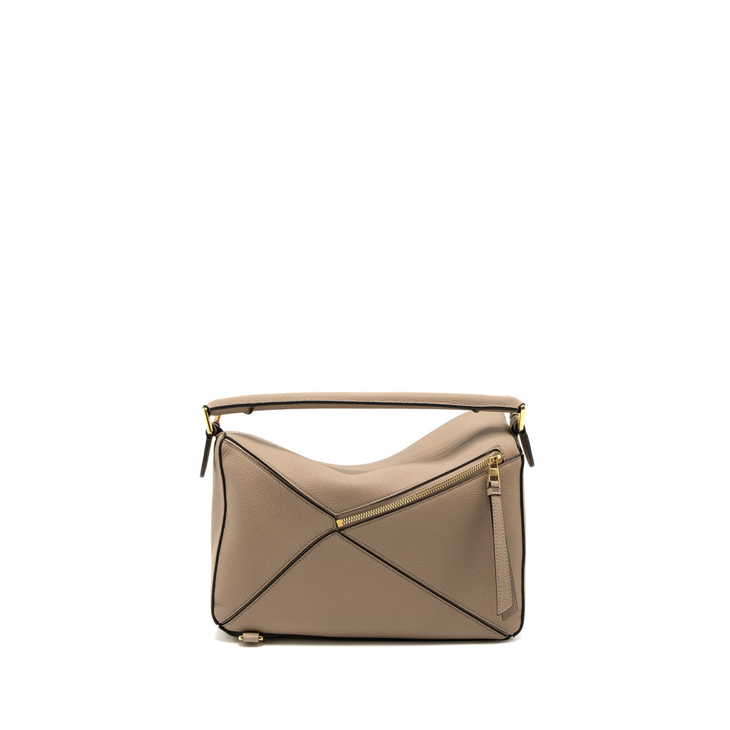 LOEWE MEDIUM PUZZLE BAG SOFT GRAINED CALFSKIN SAND GHW