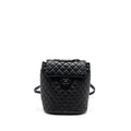 CHANEL SMALL URBAN SPIRIT BACKPACK LAMBSKIN BLACK WITH BLACK HARDWARE