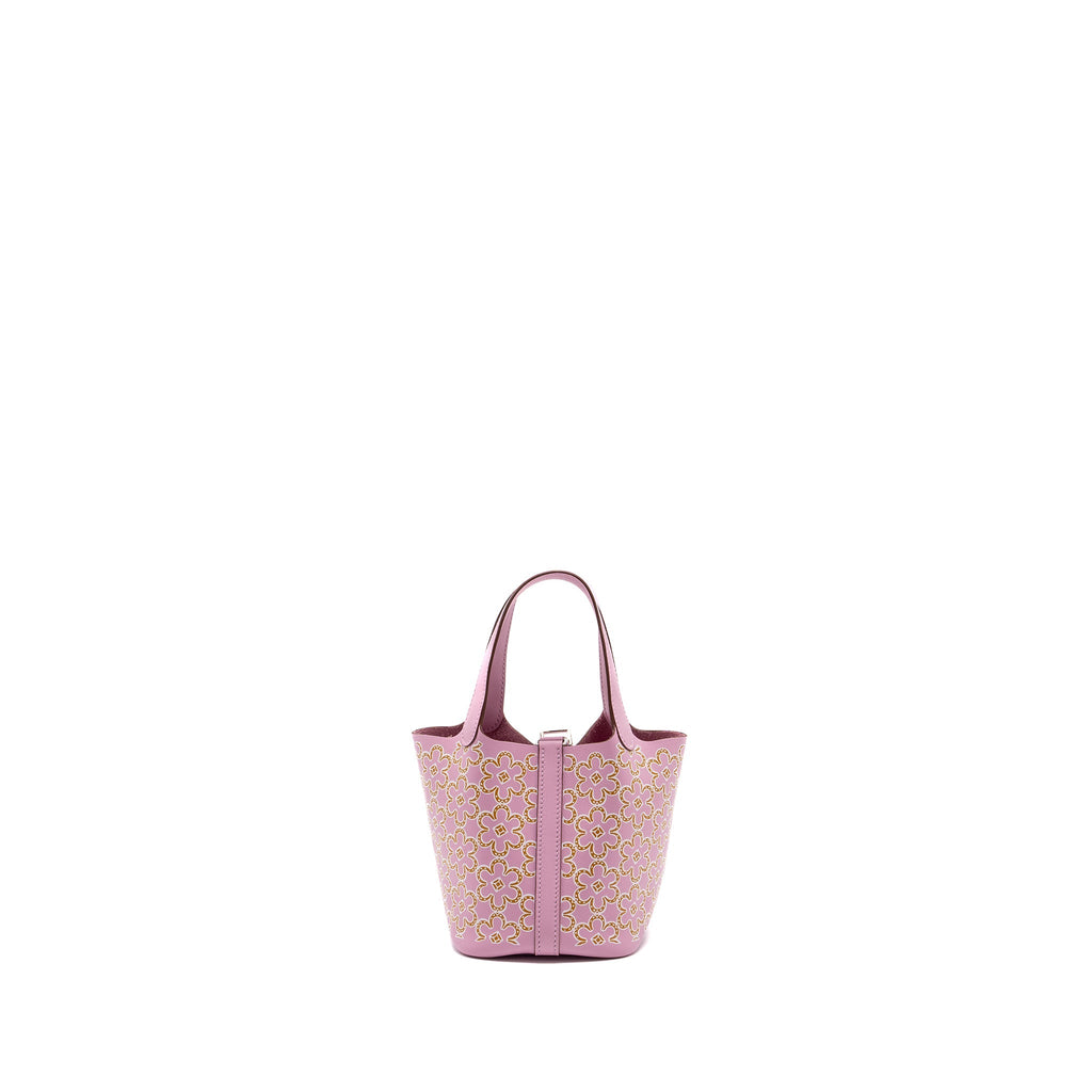 HERMES LUCKY DAISY MICRO PICOTIN 14 LOCK BAG SWIFT MAUVE SYLVESTRE SHW