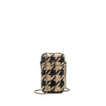CHANEL VERTICAL PHONE CASE TWEED MULTICOLOR BLACK / LIGHT BROWN LGHW