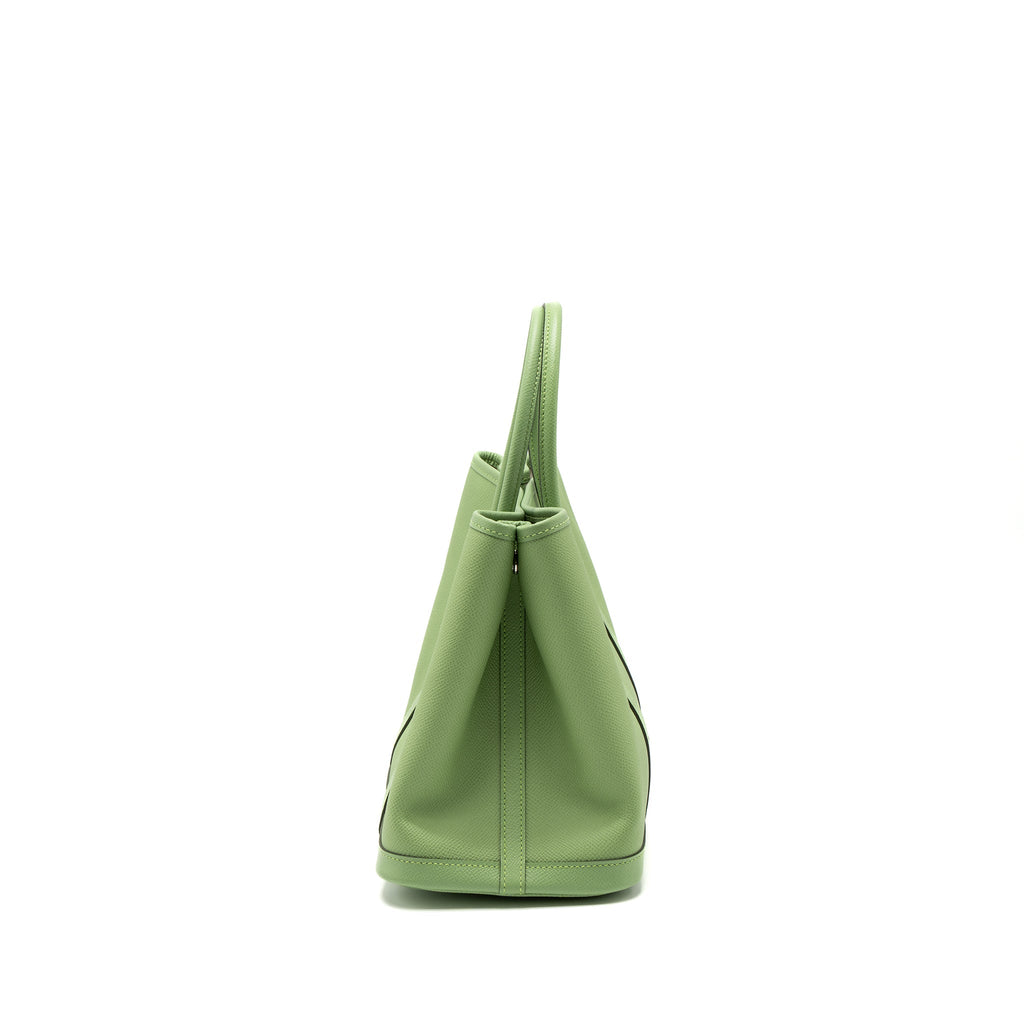 HERMES GARDEN PARTY 30 EPSOM VERT CRIQUET SHW
