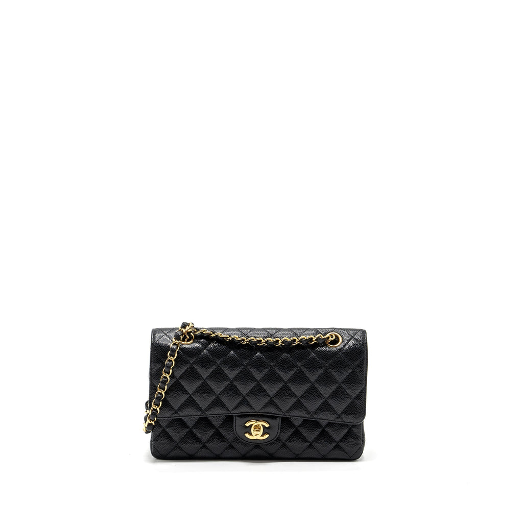 CHANEL MEDIUM CLASSIC DOUBLE FLAP BAG CAVIAR GHW