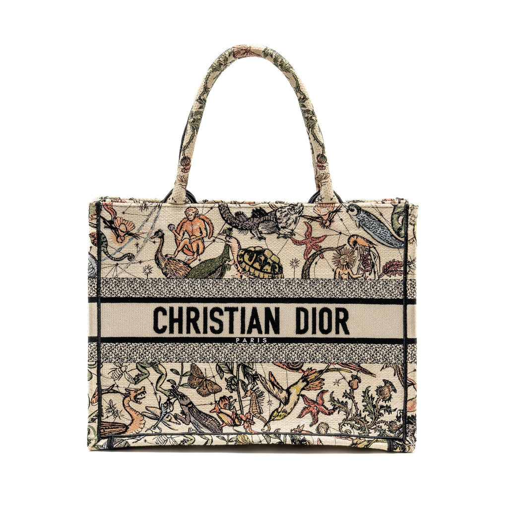 DIOR MEDIUM BOOK TOTE EMBROIDERY CANVAS MULTICOLOUR